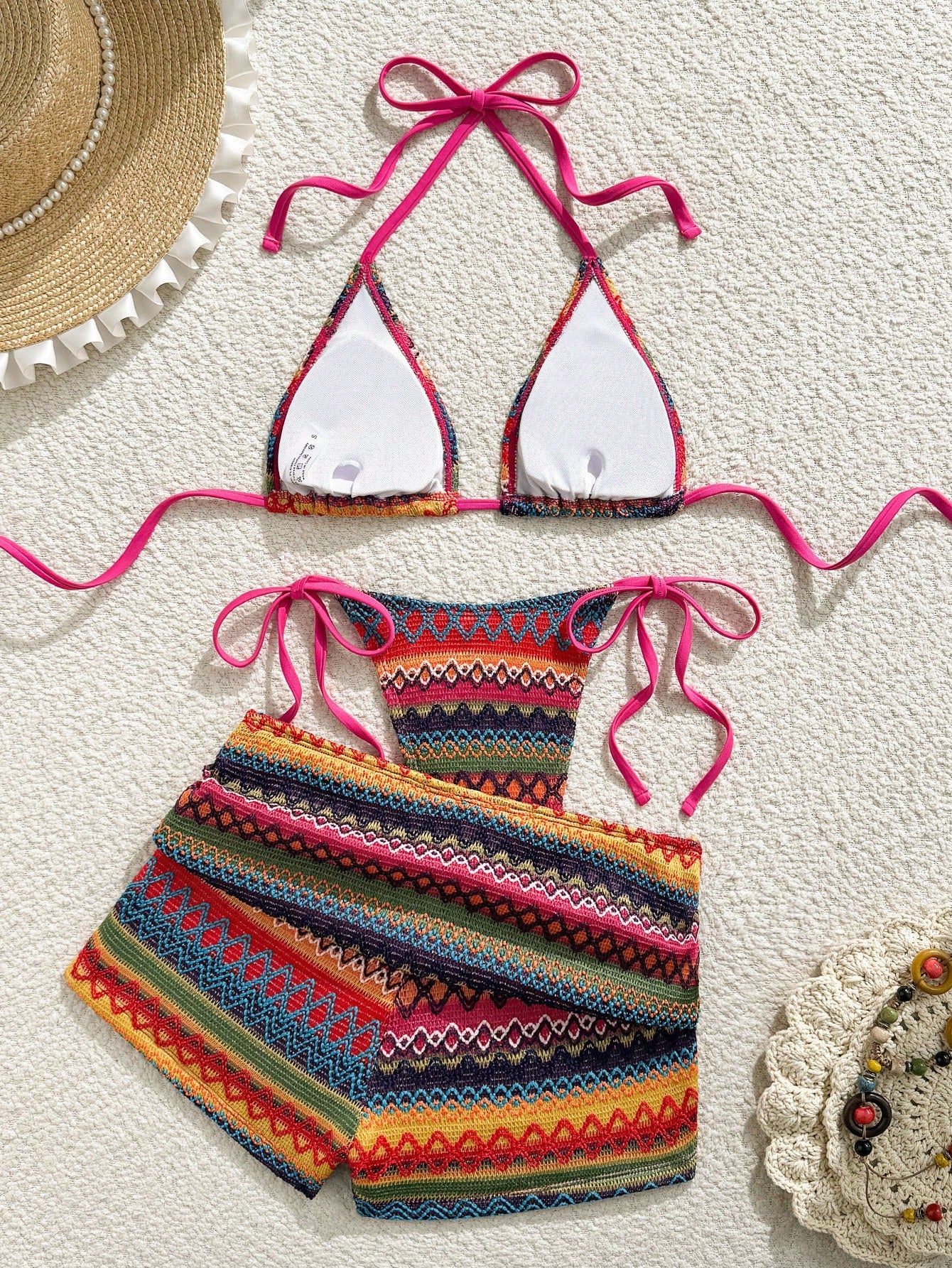 Vaytide Summer New Textured Vintage Fabric Beach Sexy Backless Tie