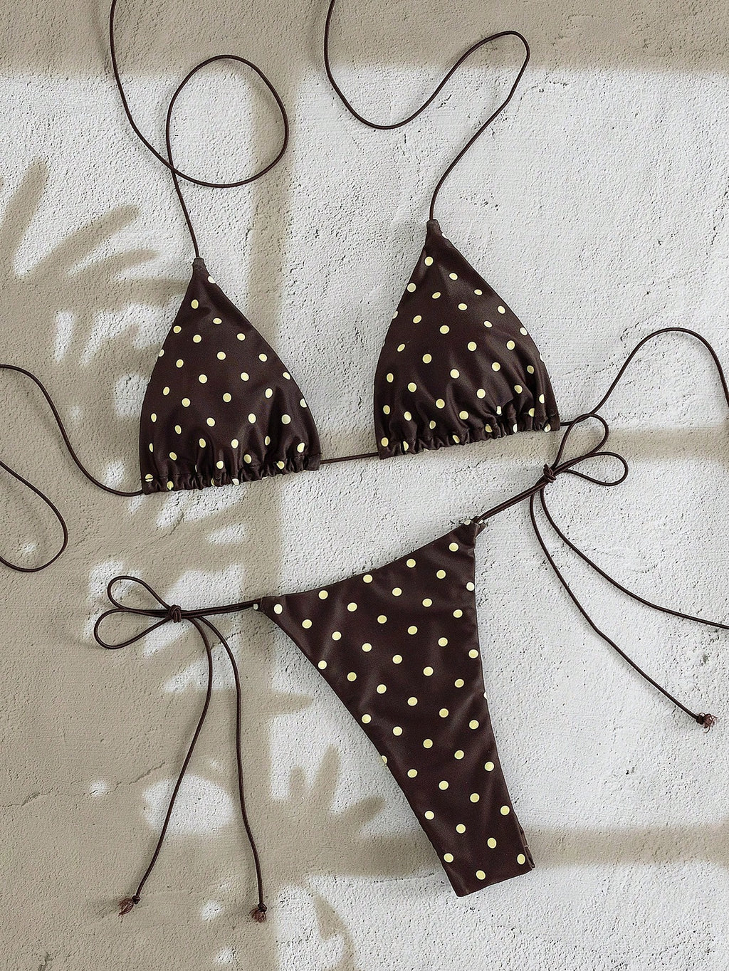 PEPPERMOLLY New Soft Polka Dot Pattern Sleeveless Criss-Cross Strap Bikini Set, Elegant Ladies Summer Beach - image 8