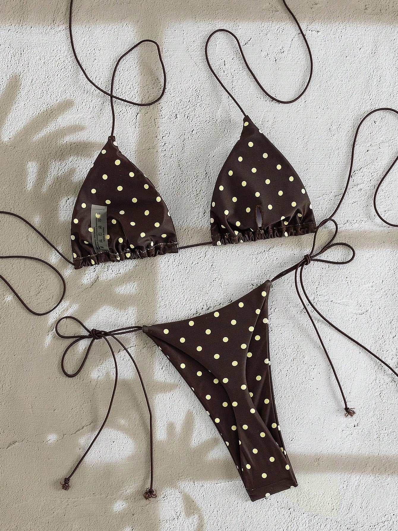 PEPPERMOLLY New Soft Polka Dot Pattern Sleeveless Criss-Cross Strap Bikini Set, Elegant Ladies Summer Beach - image 7