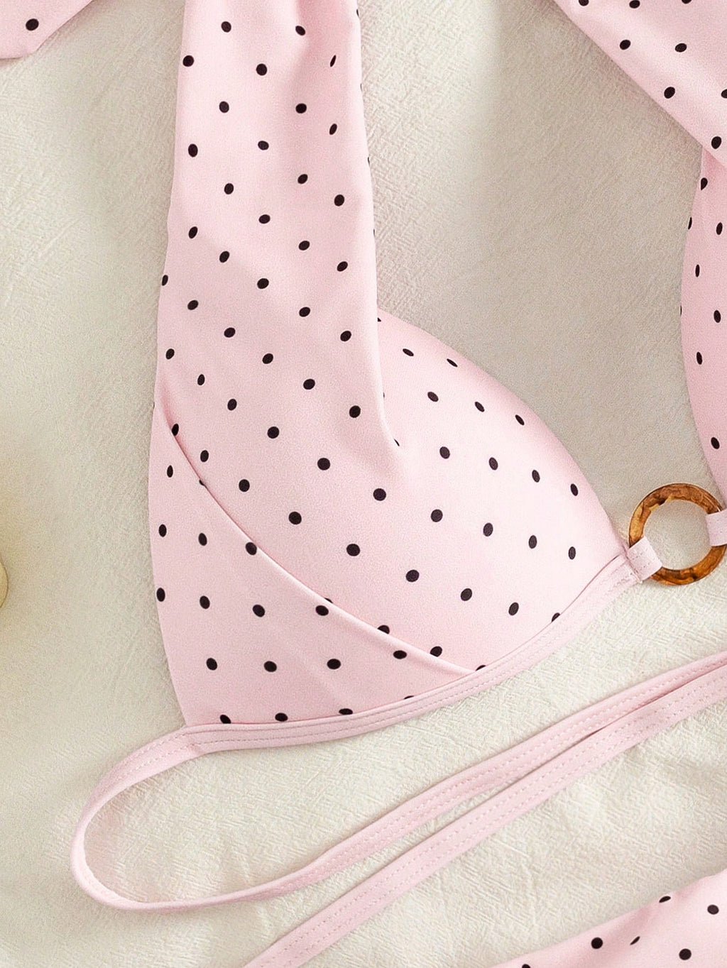Women's Bikini Swimsuit, Elegant Polka Dot Print Push-Up Tank Top