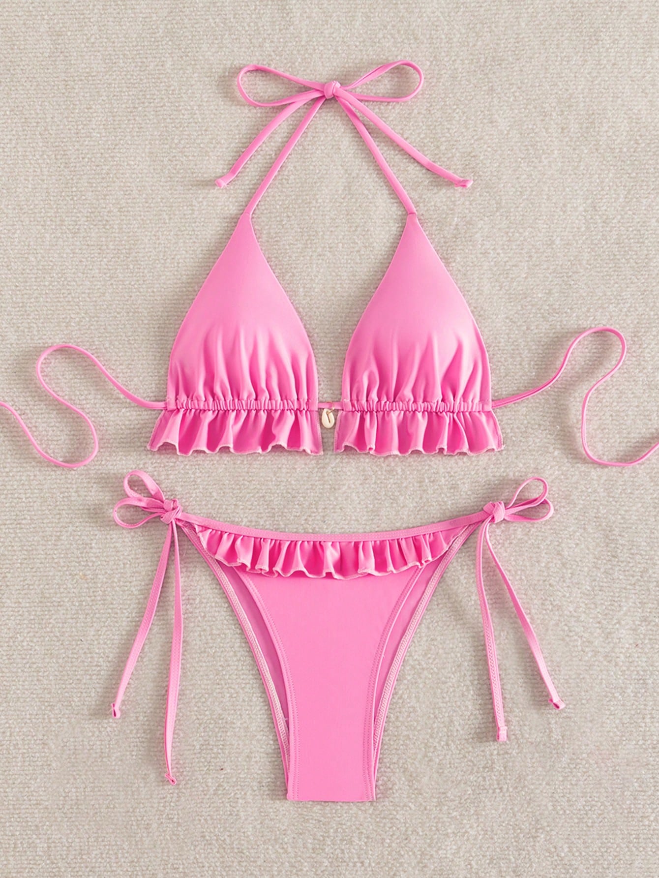Swim Mod Swim Suits For Women Women's Summer Beach Solid Color Ruffle