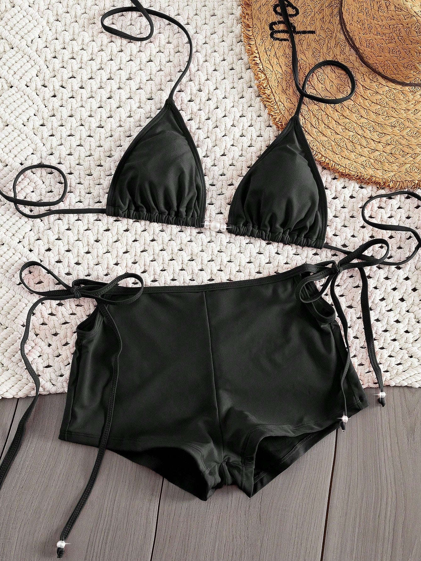 PEPPERMOLLY 2026 Spring/Summer Elegant Sexy Solid Color 2 Pieces