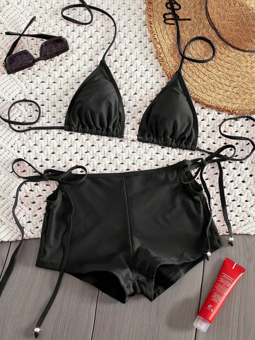 PEPPERMOLLY 2026 Spring/Summer Elegant Sexy Solid Color 2 Pieces