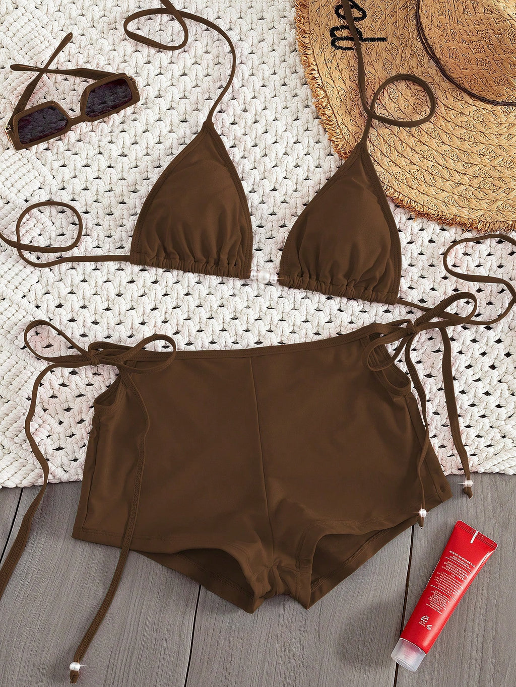 PEPPERMOLLY 2026 Spring/Summer Elegant Sexy Solid Color 2 Pieces