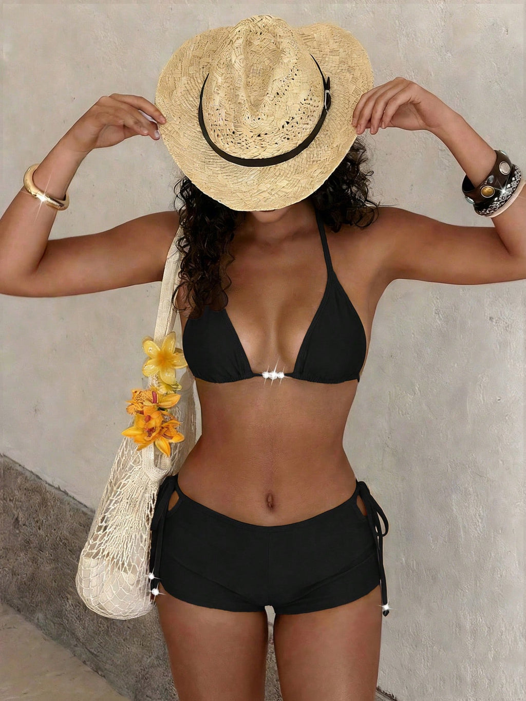 PEPPERMOLLY 2026 Spring/Summer Elegant Sexy Solid Color 2 Pieces