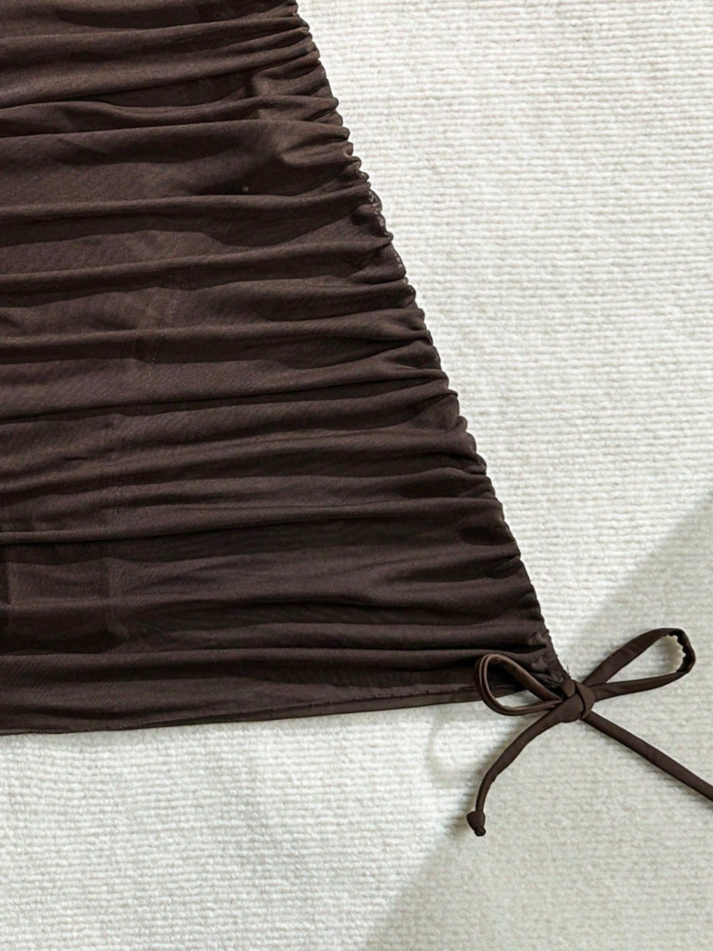 Swim Vcay Women Spring Break Sexy Vacation Casual Party Summer Beach Solid Black Wire-Free Textured Swim Dress - image 16