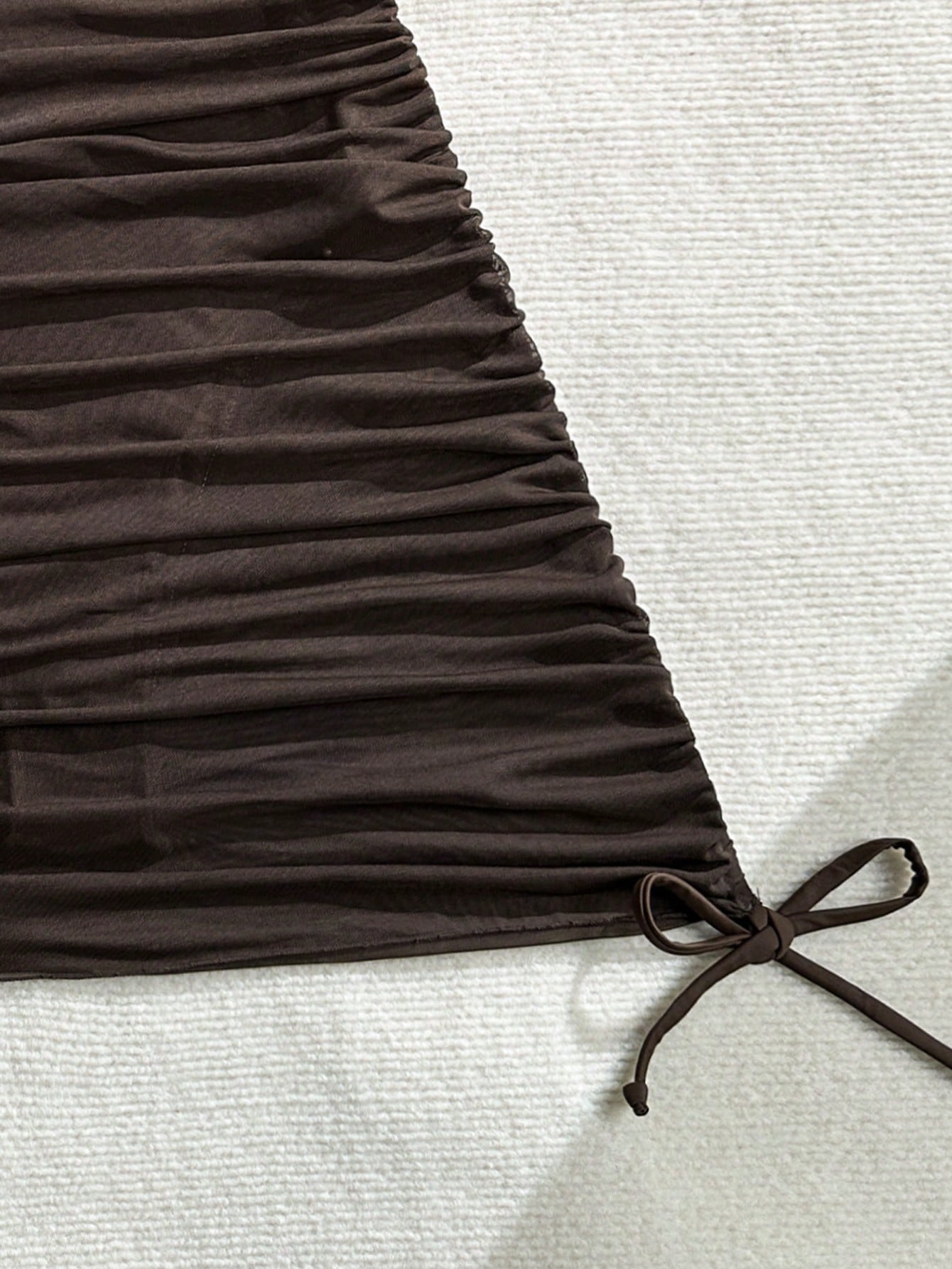 Swim Vcay Women Spring Break Sexy Vacation Casual Party Summer Beach Solid Black Wire-Free Textured Swim Dress - image 16