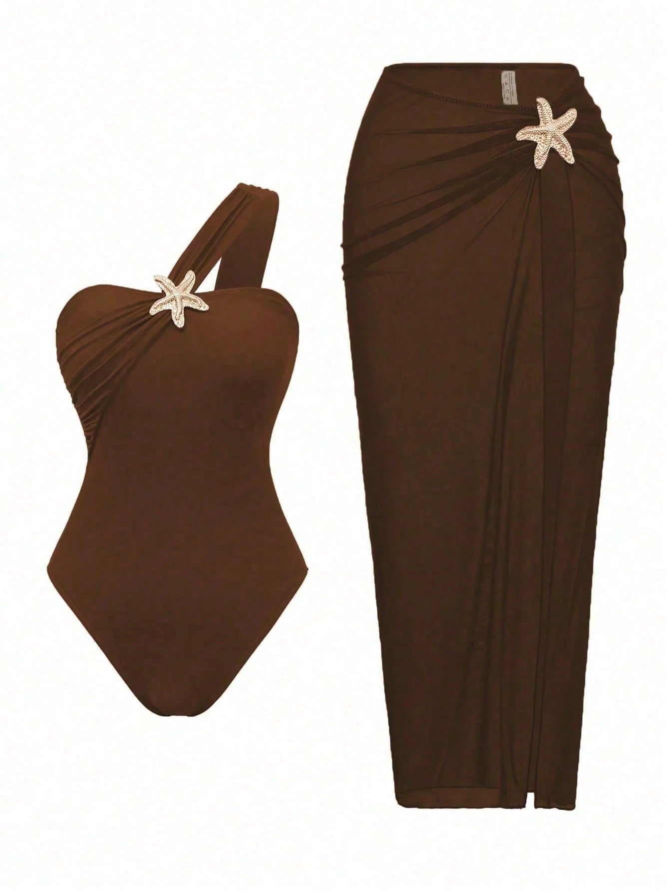 Stylish High-End Beach Holiday Summer Sexy Black One-Piece Star