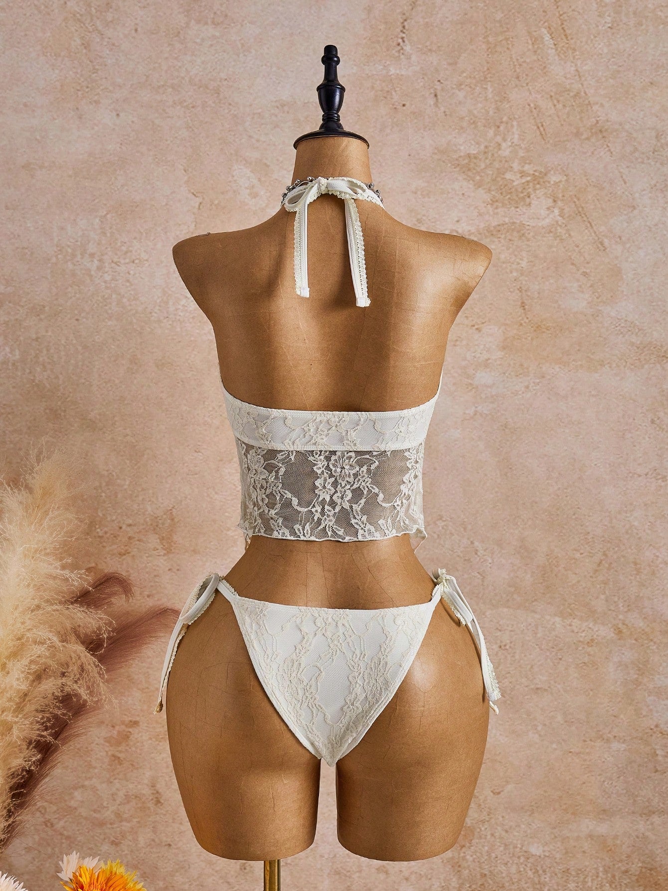 Bellisia 26SS Spring/Summer Vacation Beach Ivory Lace Floral Trim Cute Sweet Bow