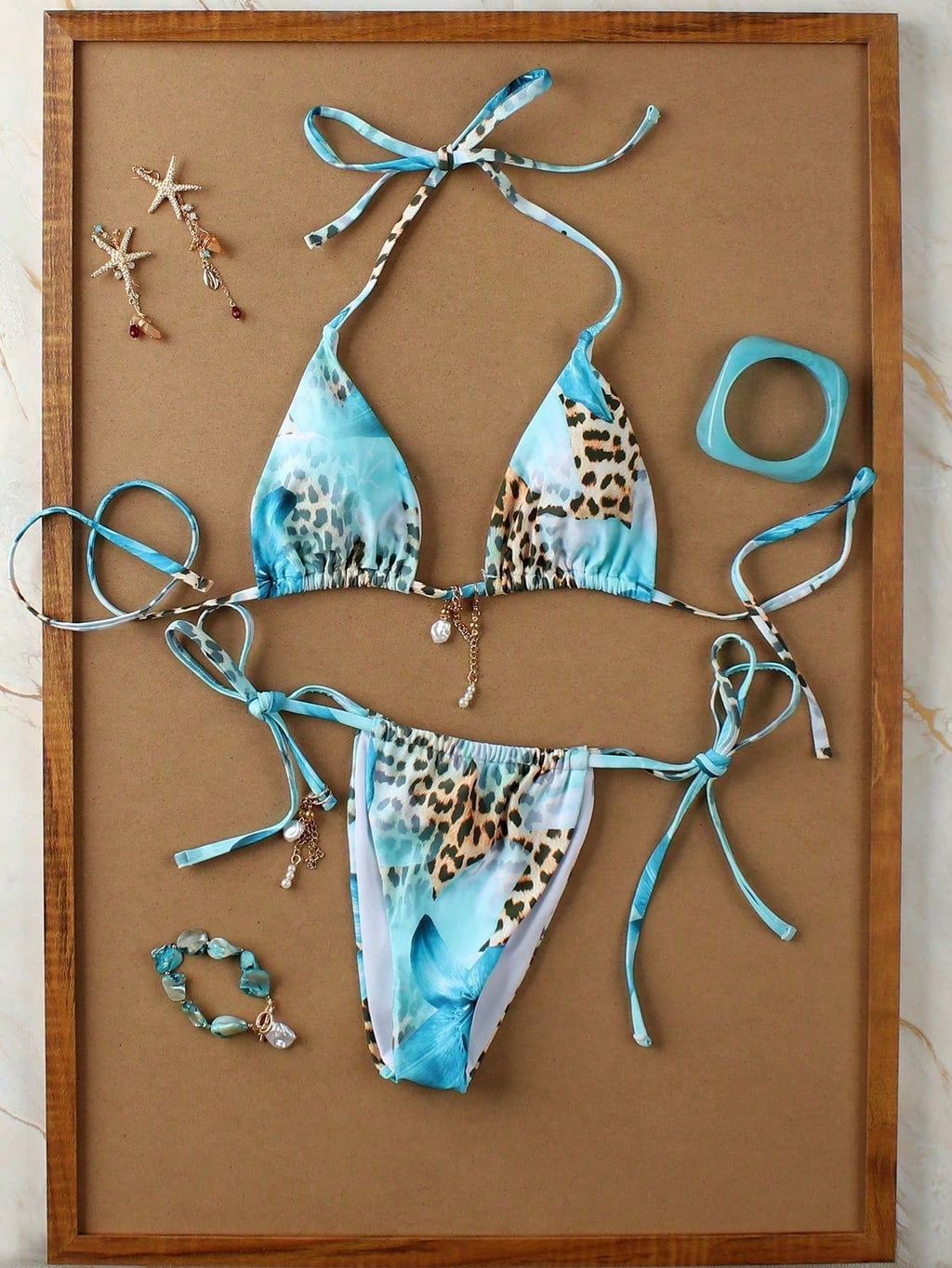 Women's Sexy Casual Elegant Beach Date Halter Neck Leopard Print
