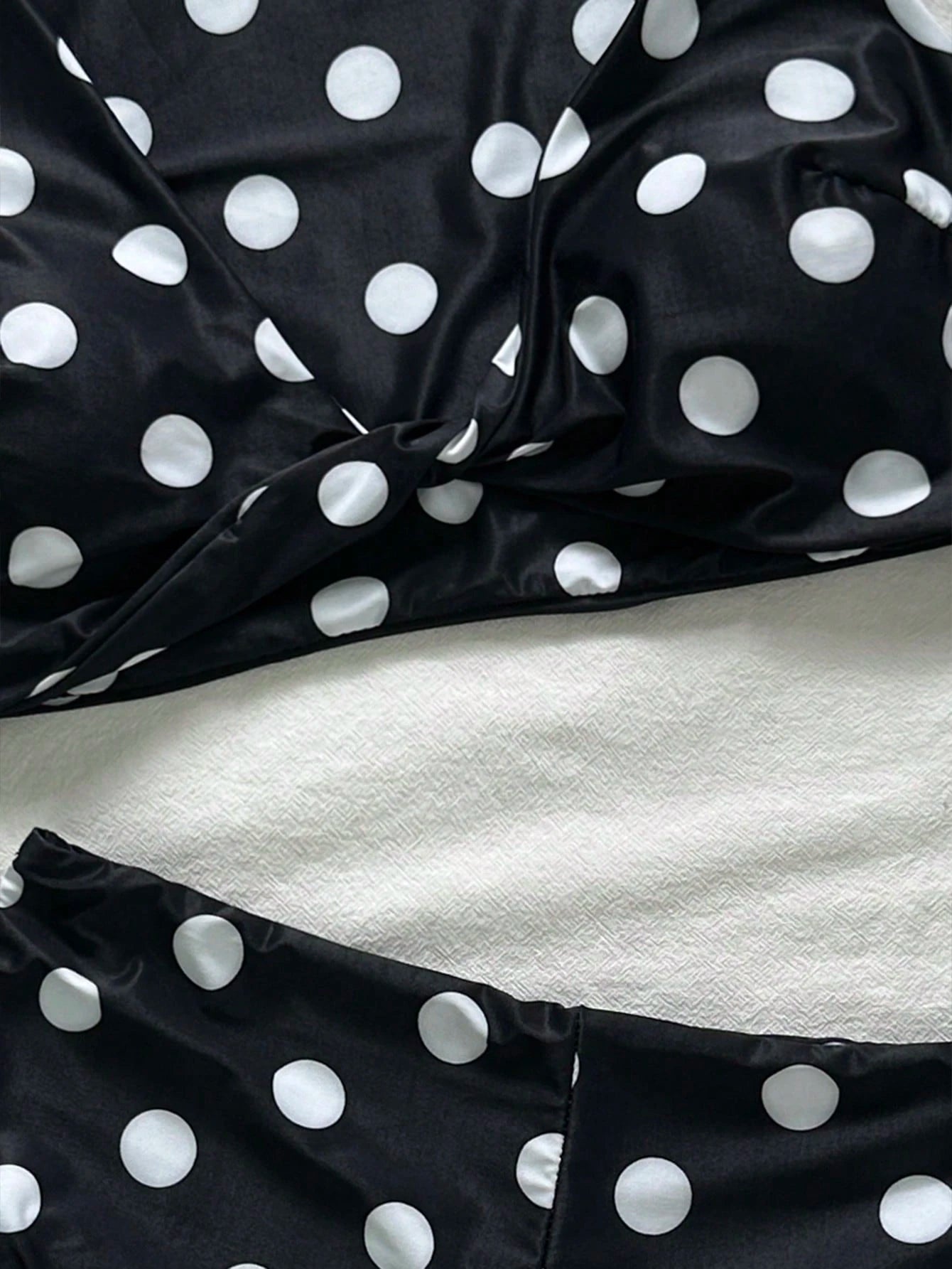 Swim Chiccia Sweetheart Neck Polka Dot Printed Soft Fabric Twist Cup Cute Bikini