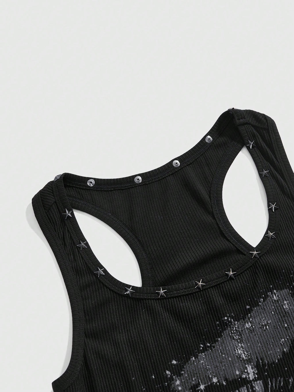 Grunge Punk Women's Retro Baddie Unisex Streetwear Casual Galaxy Star Rivet Print Bodycon Mini Dress - image 18