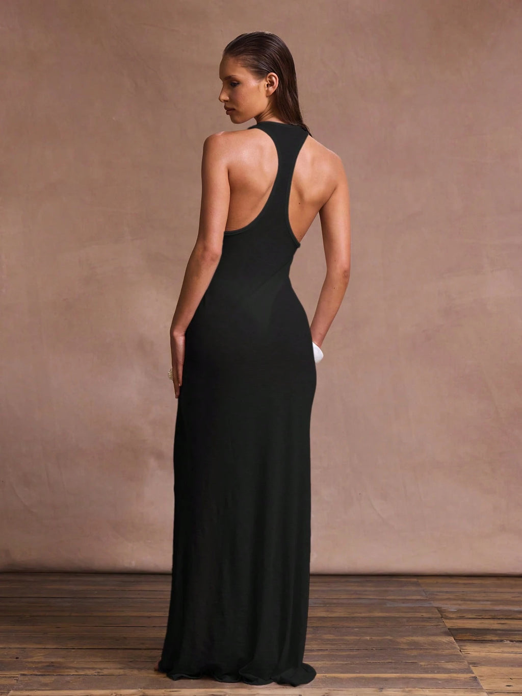 Musera Resort Racerback Sheer Marl Loose Fit Sleeveless Maxi Dress Cover Up Summer Vacation Holiday Beach - image 14