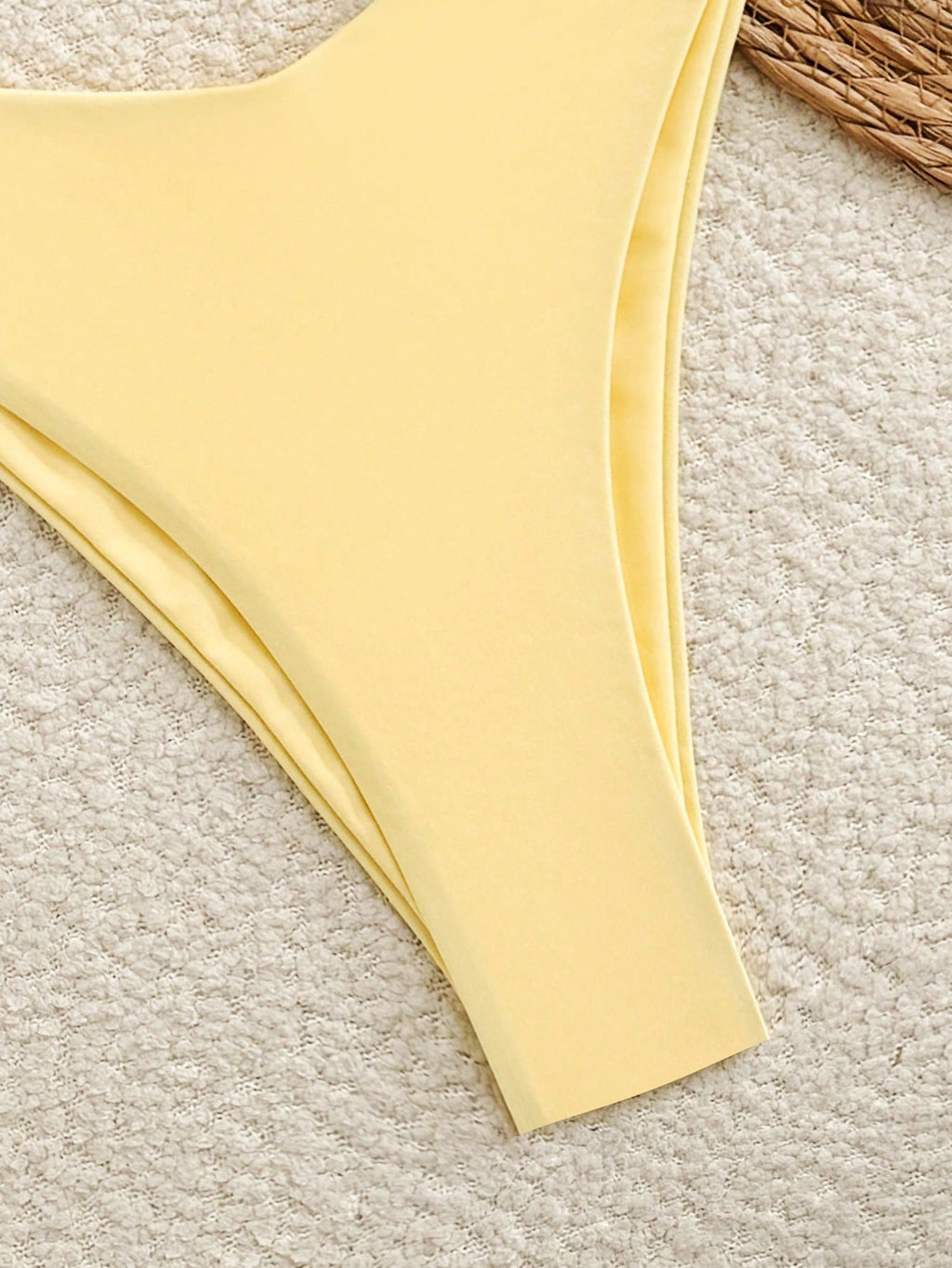 Swim Mod Women's Solid Color Swimwear Set For Vacation & Beach