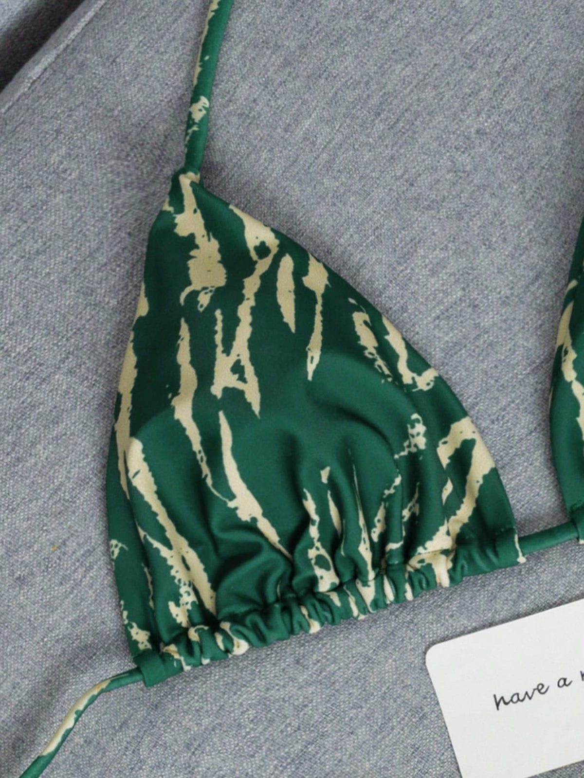 2026 Fashion Sexy Faux Wood Grain Personalized Print Women's Bikini Swimsuit 2-Piece Set, Cute Outfit For - image 19