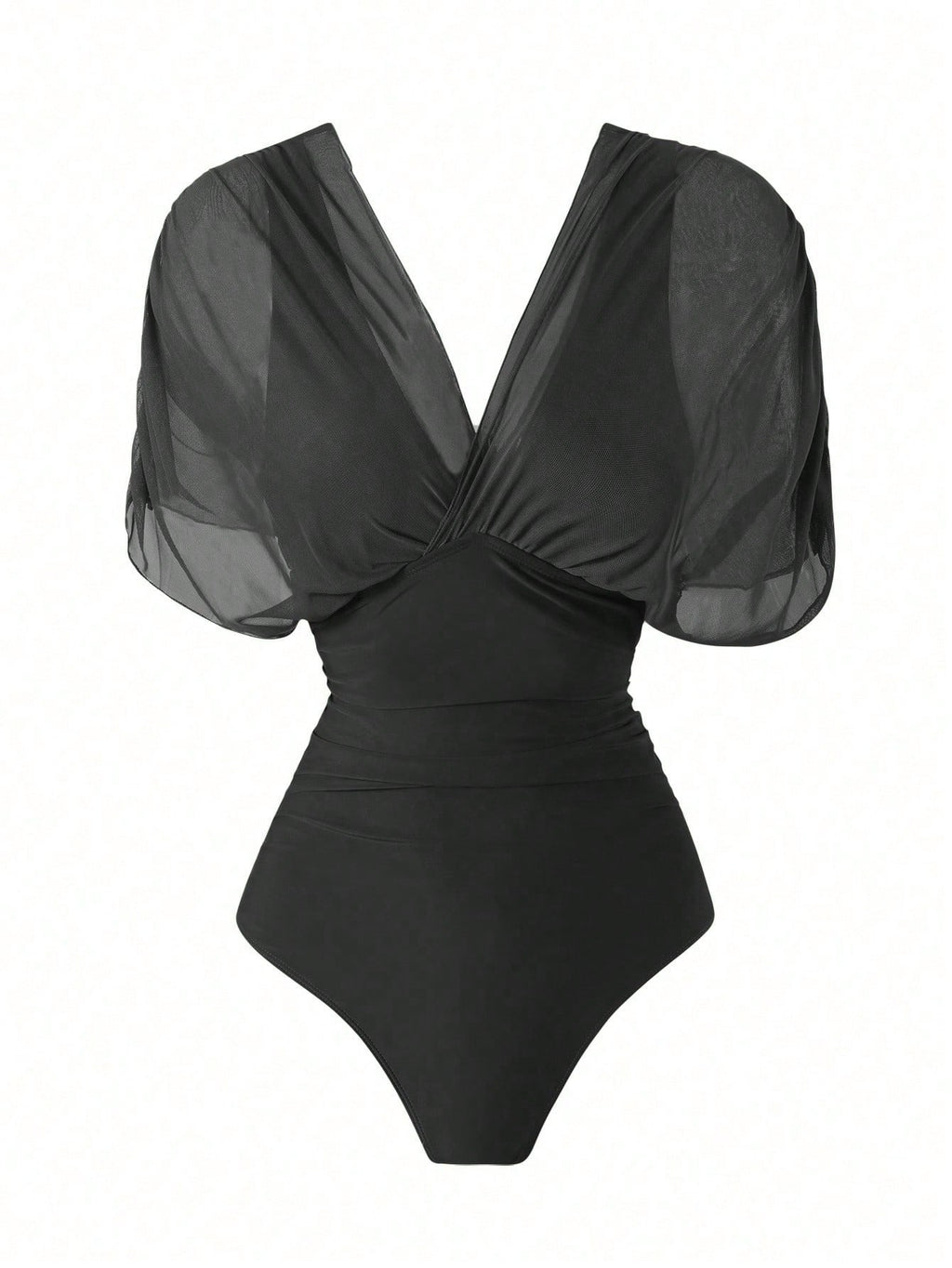Swim Oasis 2026 New Spring/Summer Women 2pcs Solid Color Swimsuit With Mesh Maxi Dress, Beach Vacation Casual - image 10