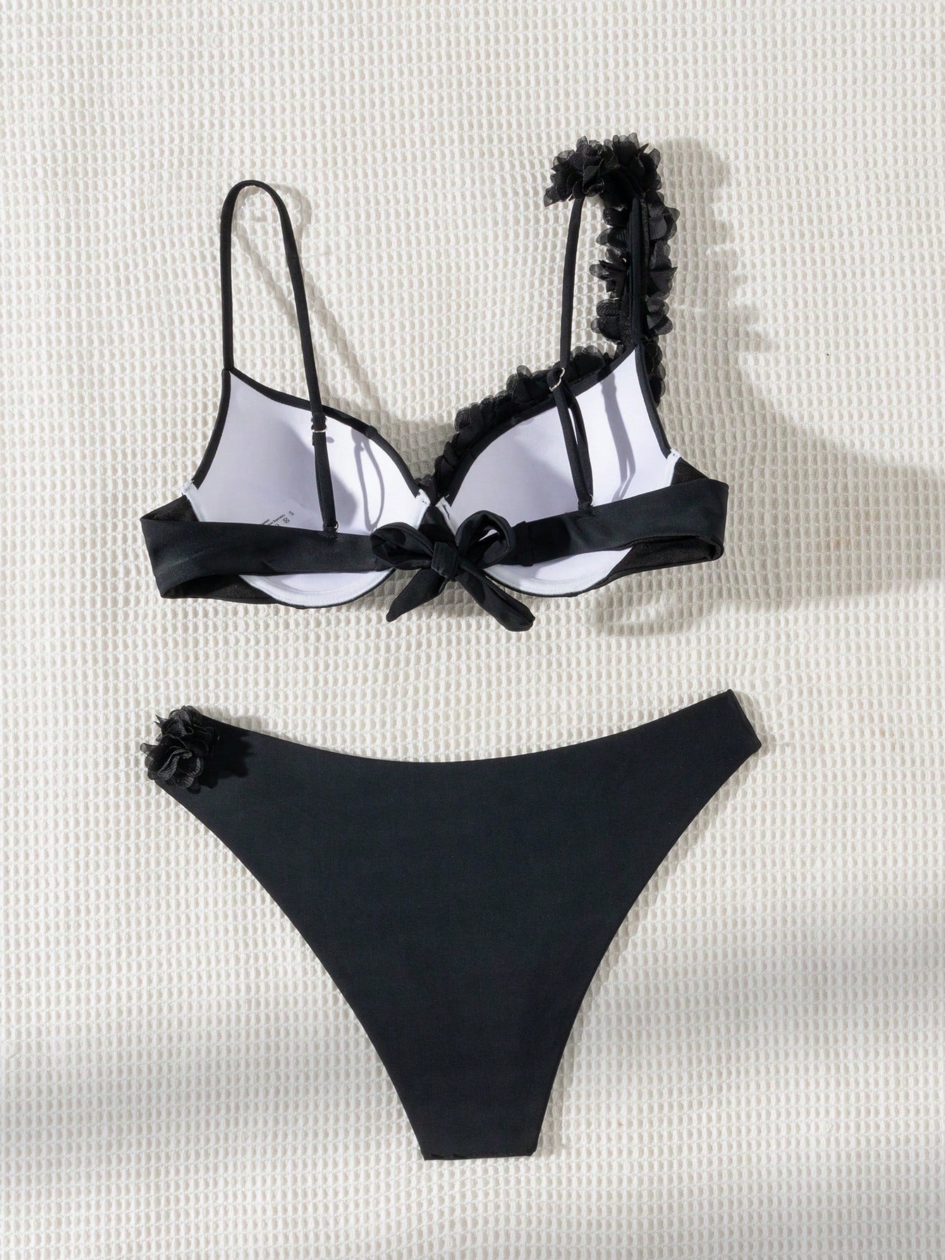 Swim SXY Summer Beach Flower Deco V-Neck Bikini Set, Bikini Set, Two Pieces