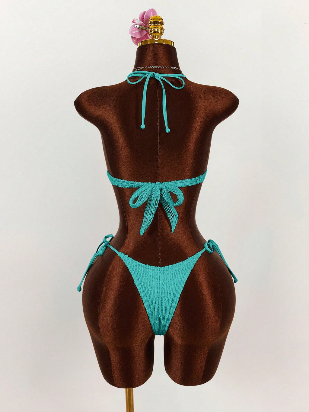 Amplova 3pcs Women's Sexy Halter Bikini Set - Top, Bottom, And Cover-Up