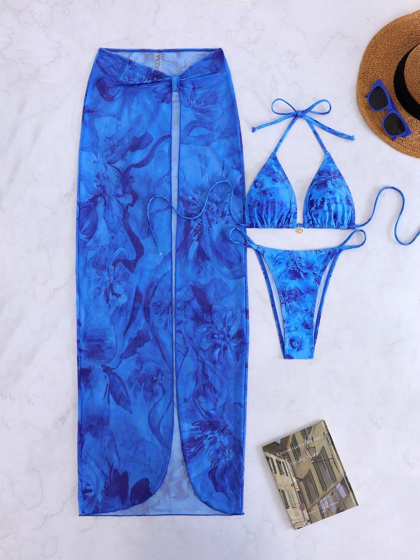 3pcs/Set 2026 Sexy Floral European And American Style Swimwear, Summer Vacation
