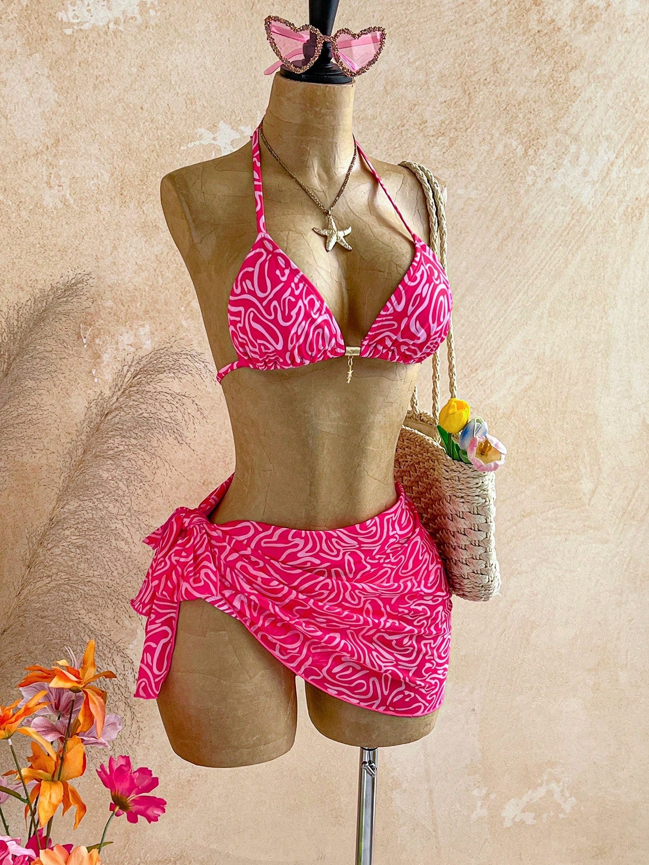 Soleia Summer Outfit For Women Pink Bikini Women's Summer Vacation