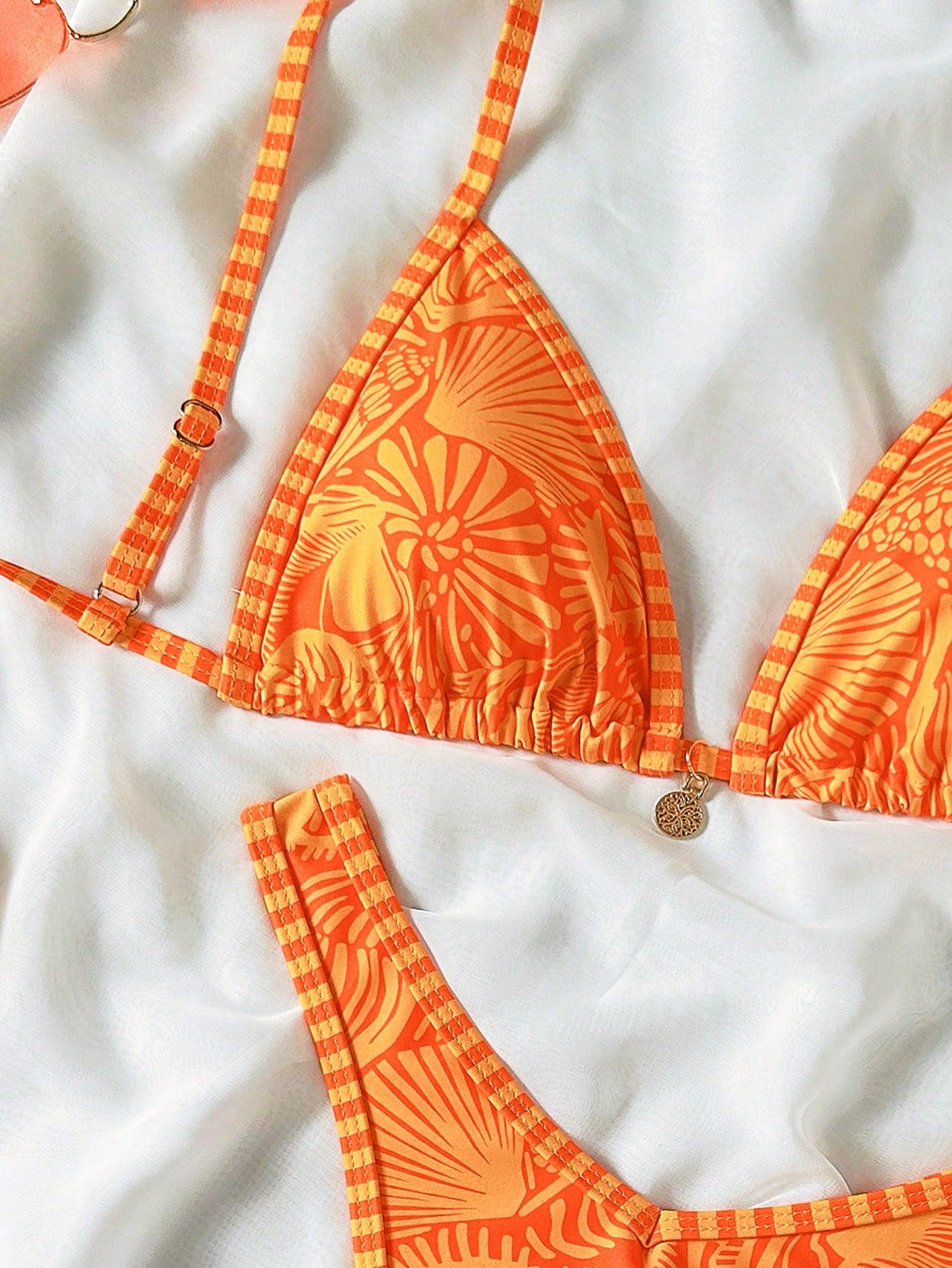Swim Vcay 2pcs/Set Women Red White And Blue Summer Boho Beach