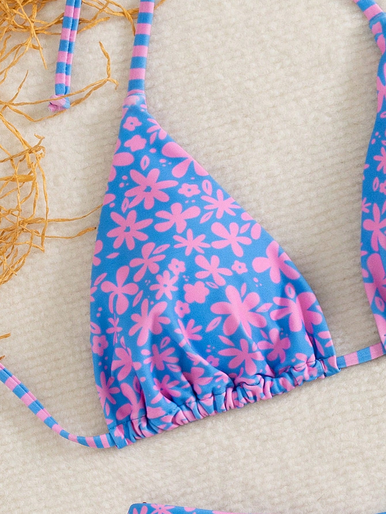 Bonvoyette 2026 Spring/Summer New Floral Print Sexy Backless Halter