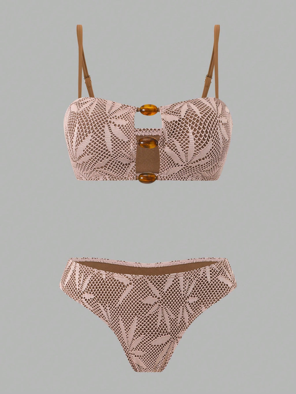 Swim Oasis Women's Pink Summer Boho Beach Holiday Spaghetti Strap