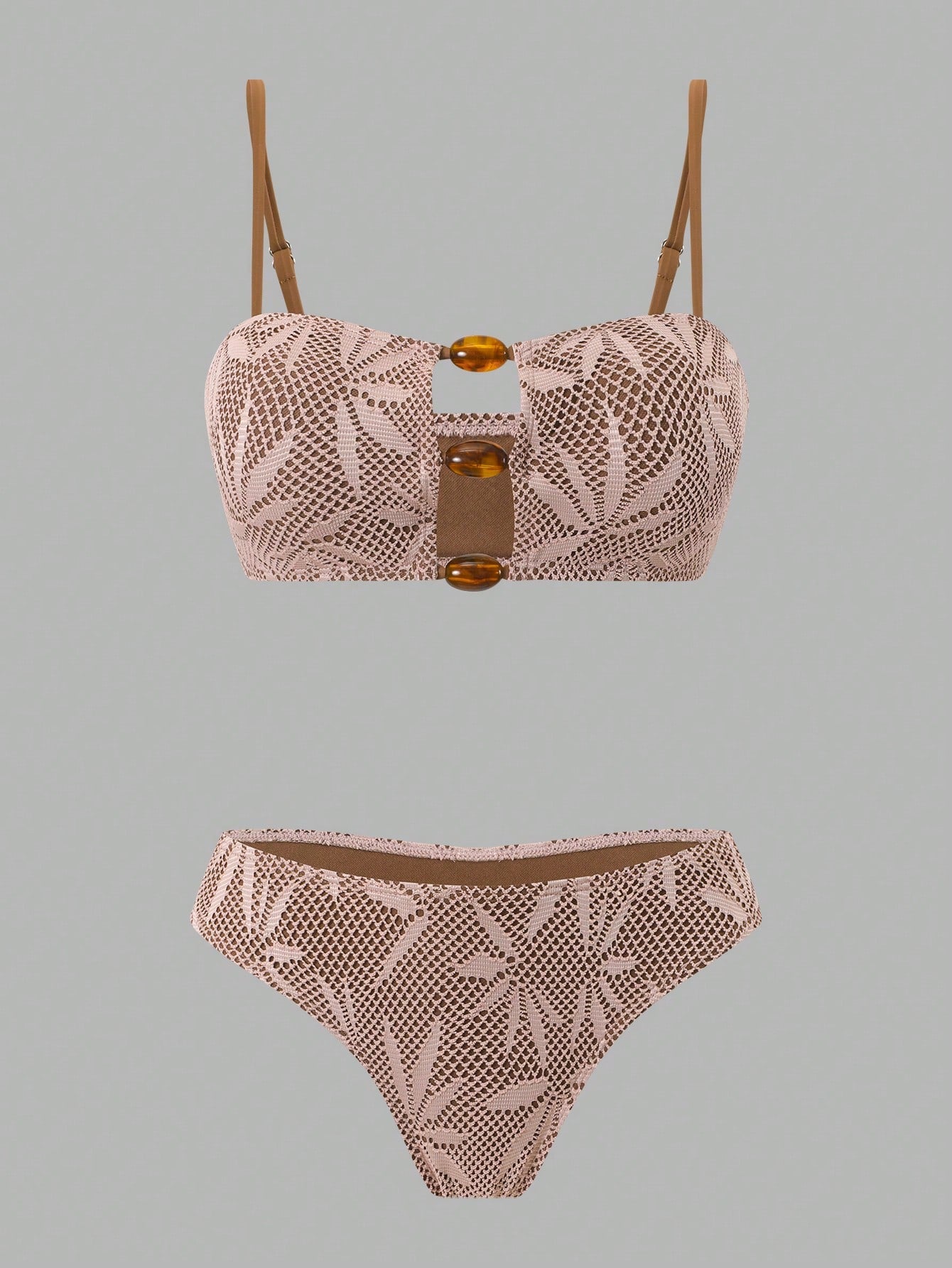 Swim Oasis Women's Pink Summer Boho Beach Holiday Spaghetti Strap