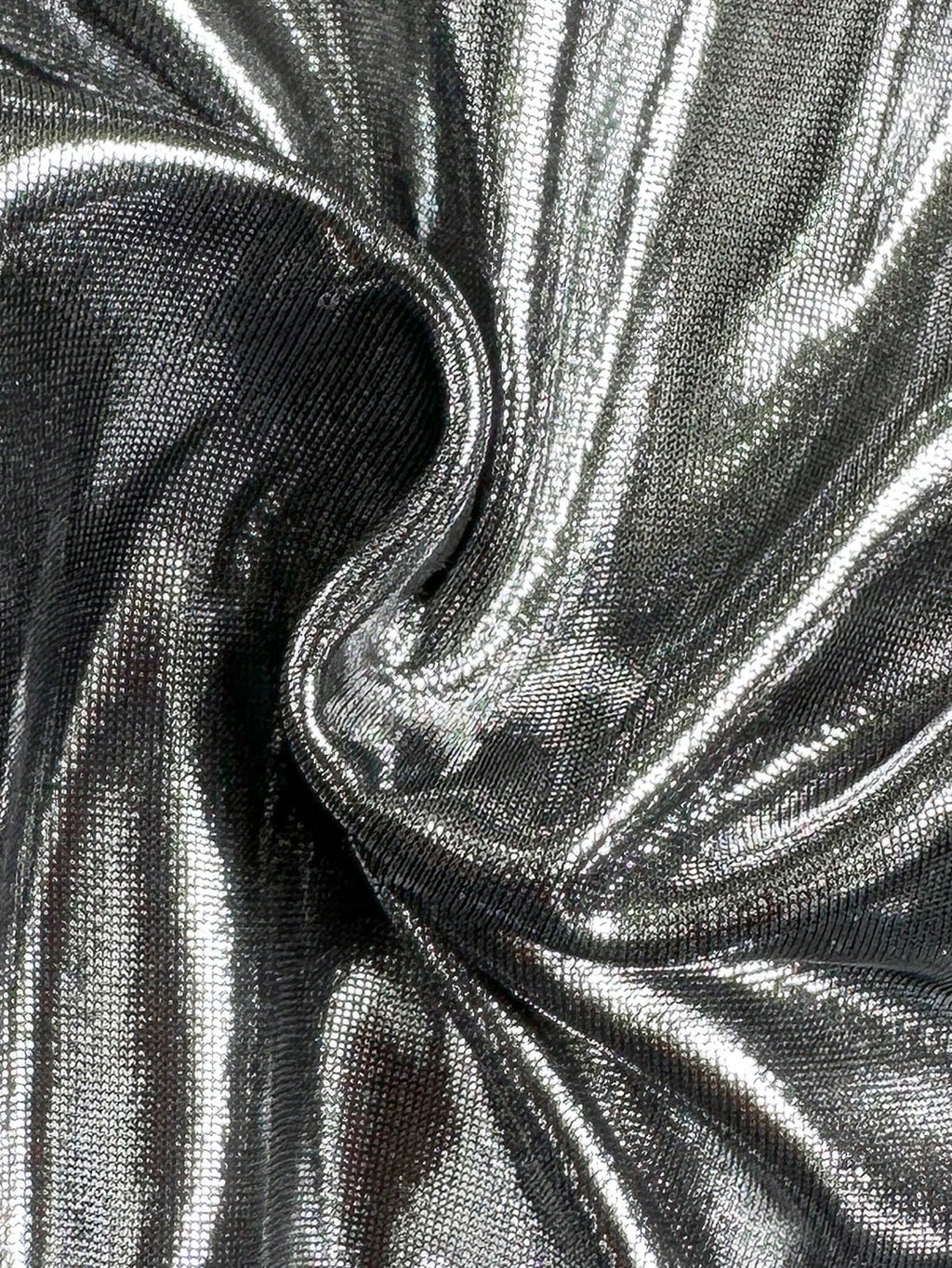 Swim Chiccia Women's Two Pieces Solid Color Metallic Shiny Fabric