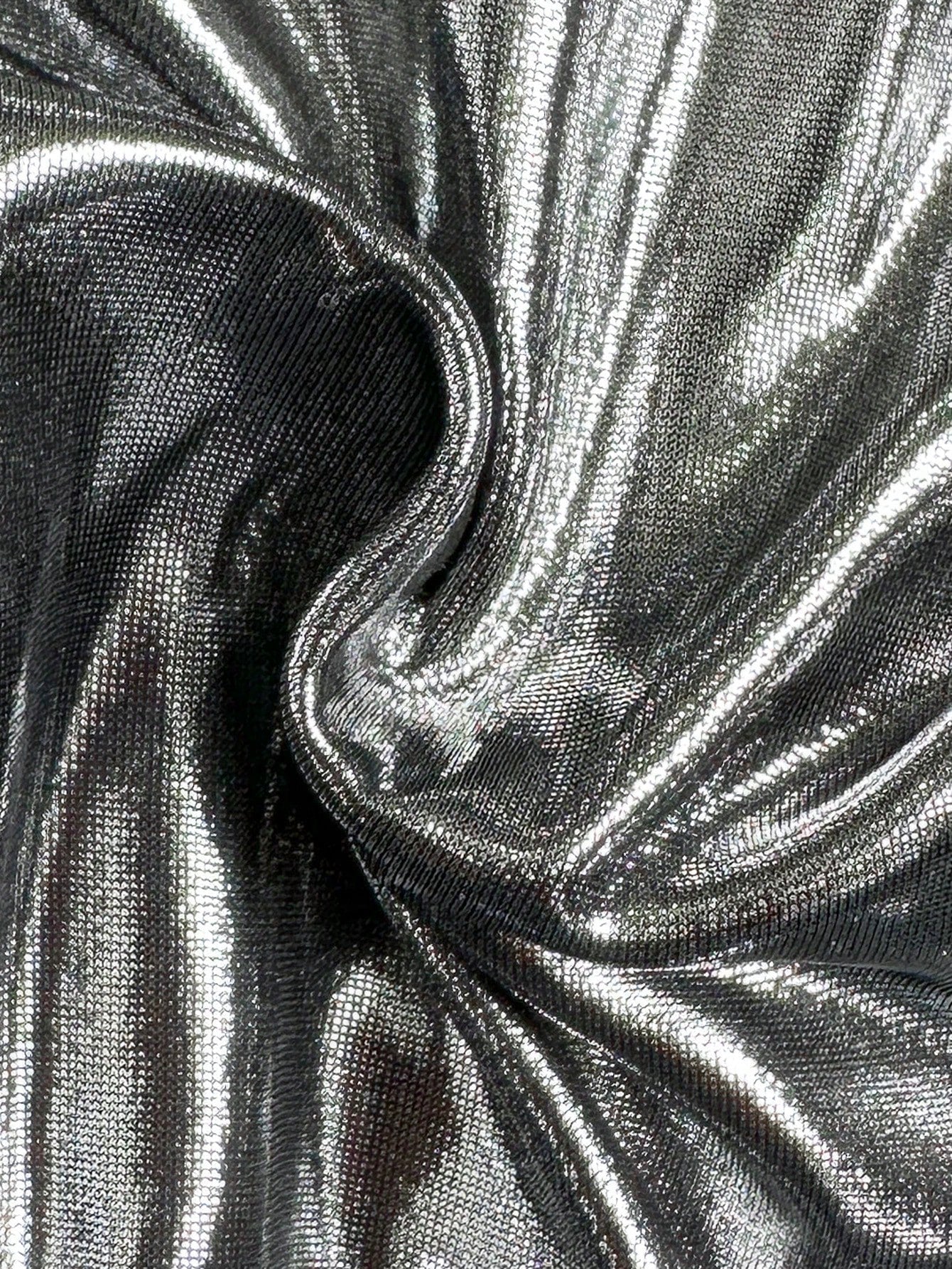 Swim Chiccia Women's Two Pieces Solid Color Metallic Shiny Fabric