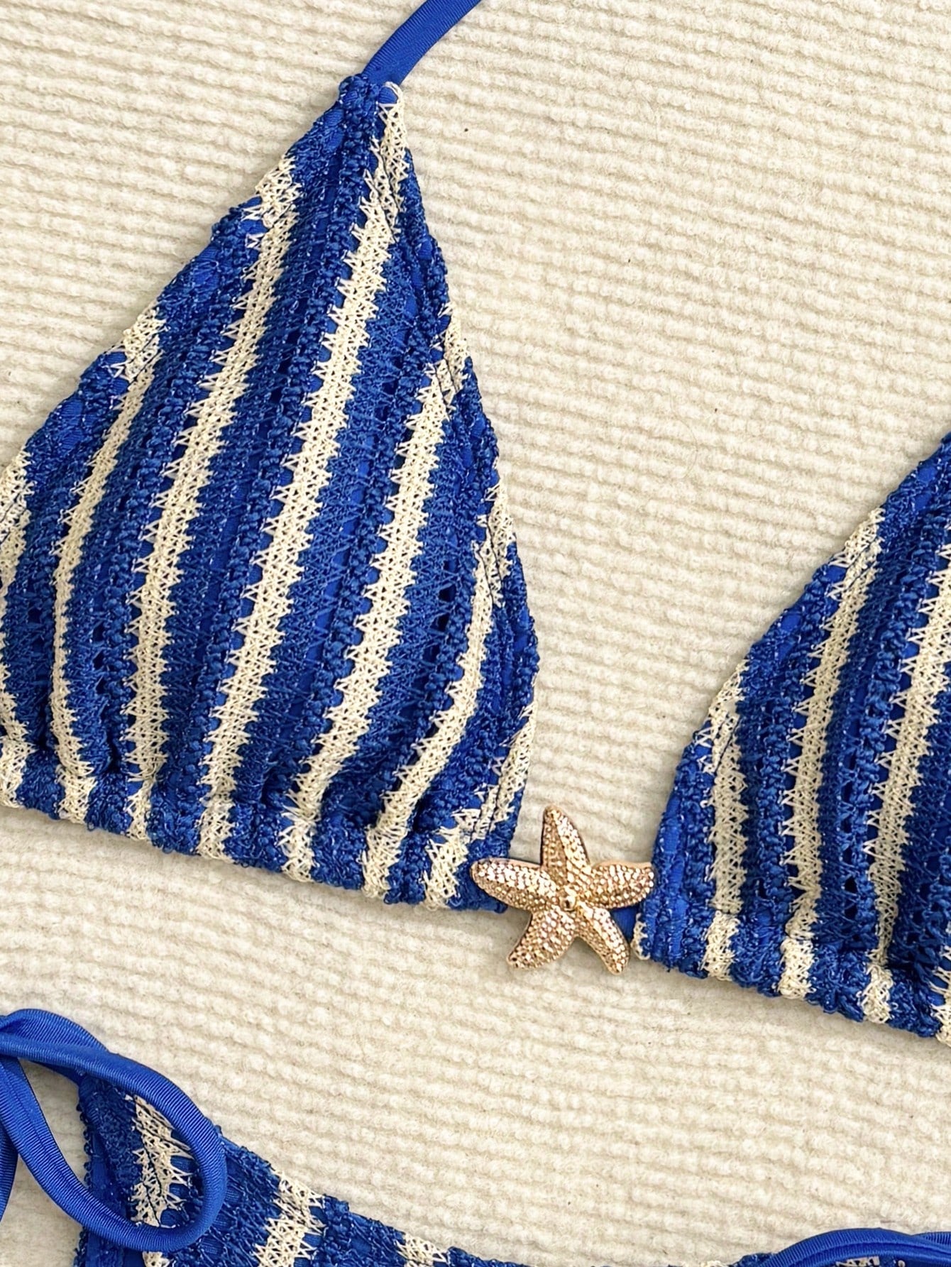 Costavie Blue And White Striped Summer Casual Holiday Pool Party