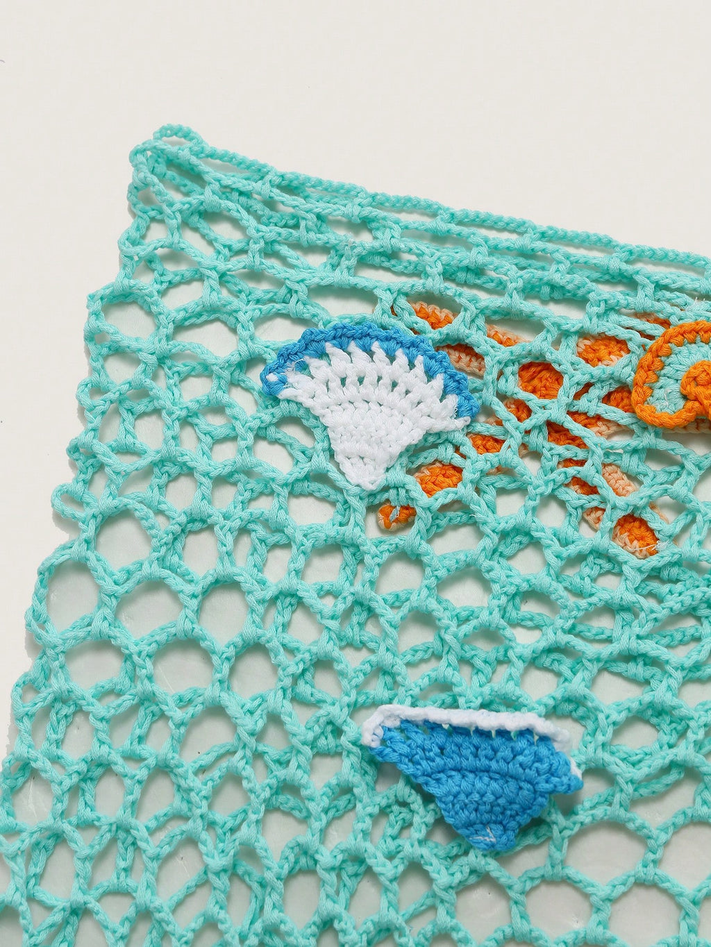 Swim Mod Plus Size Women Beach Cover Up Sarong Triangle Scarf Hand Crochet Starfish Beach Cover Up, Vacation - image 11