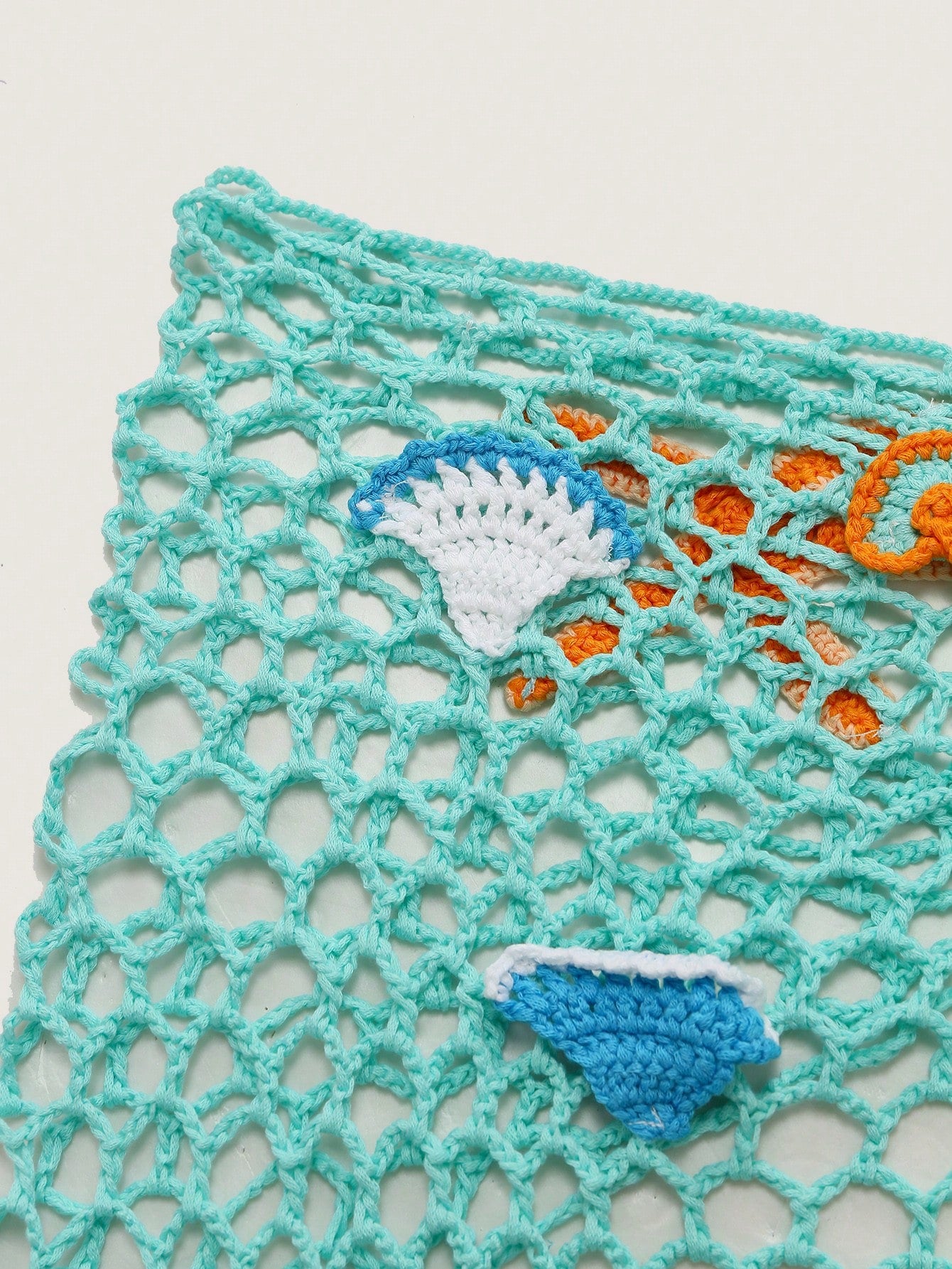 Swim Mod Plus Size Women Beach Cover Up Sarong Triangle Scarf Hand Crochet Starfish Beach Cover Up, Vacation - image 11