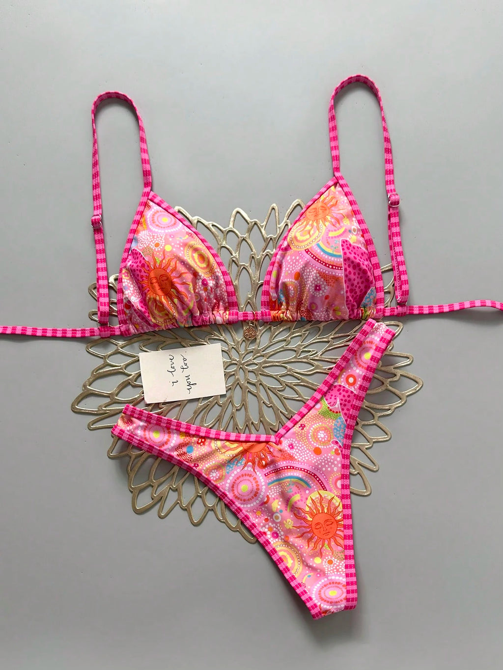Swim Vcay 2pcs/Set Women Red White And Blue Summer Boho Beach