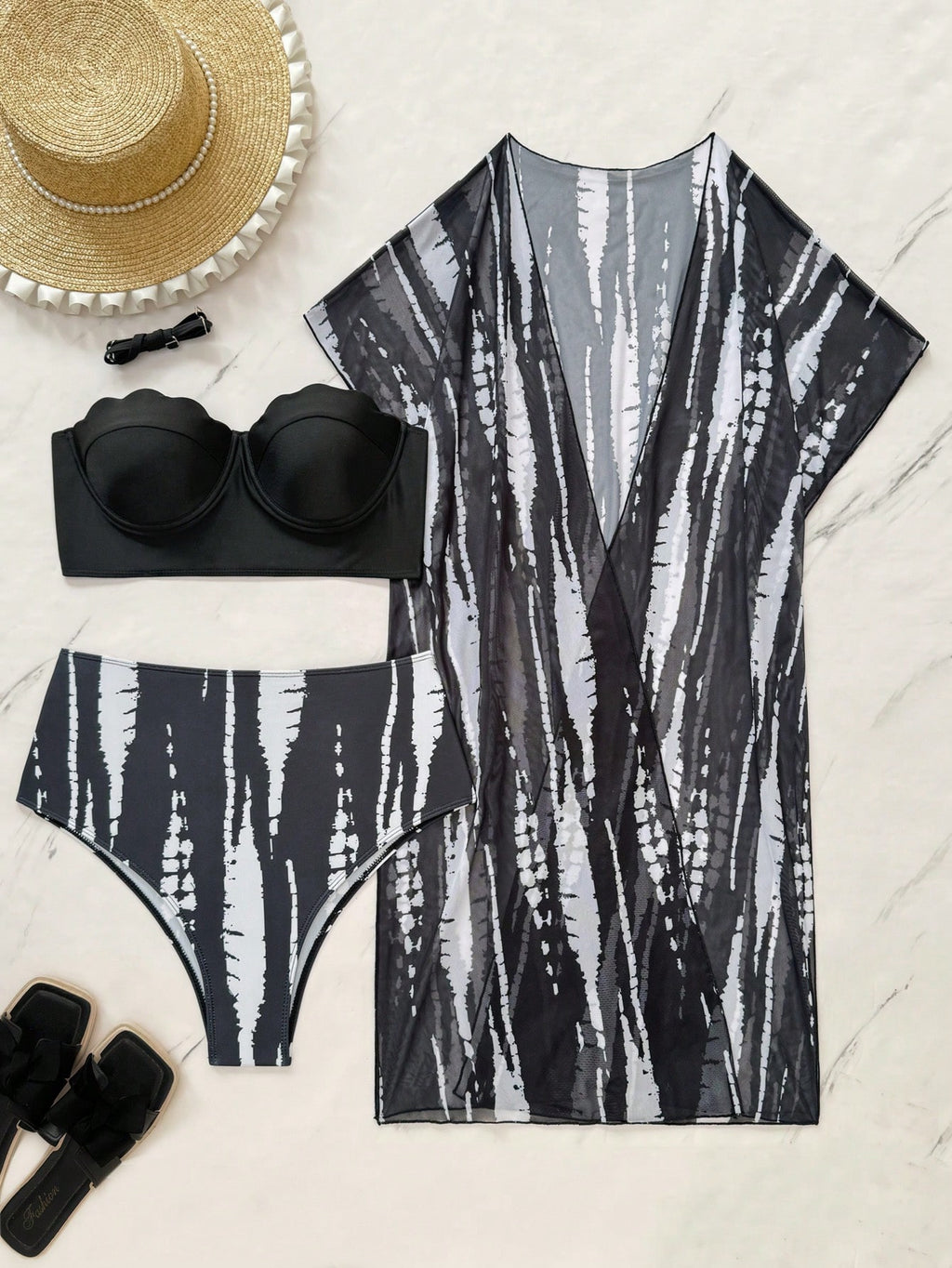 Swim Lushoire Plant Printed Tankini Swimwear For Summer Beach Vacation