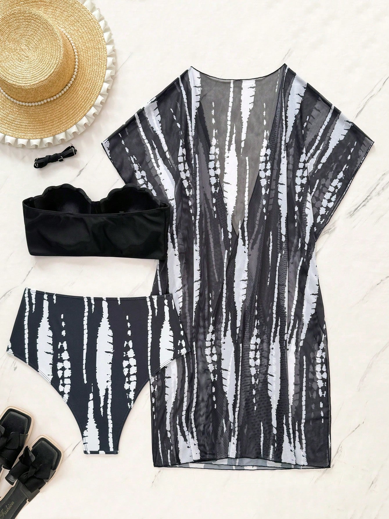 Swim Lushoire Plant Printed Tankini Swimwear For Summer Beach Vacation
