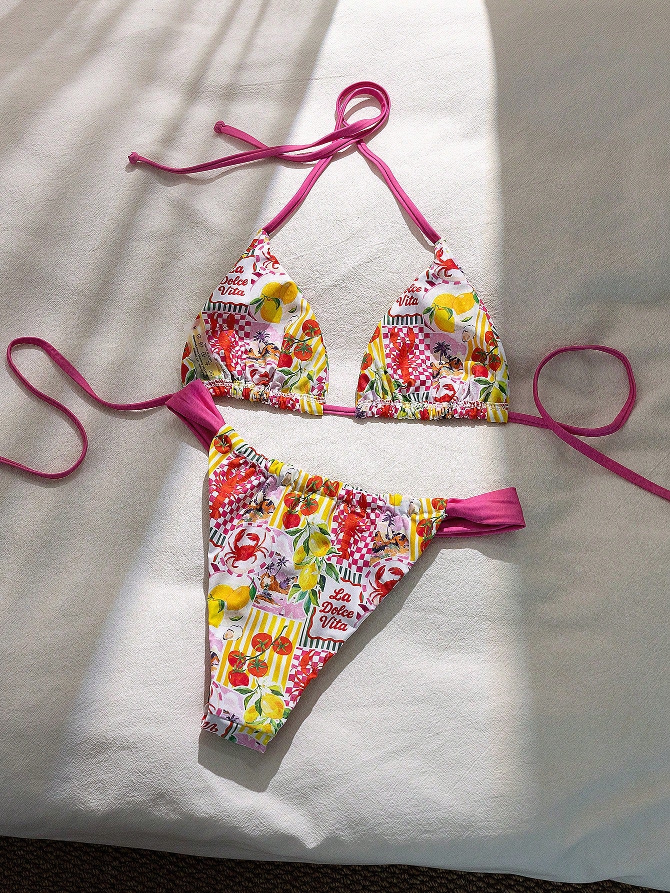 Swim Vcay Summer Vacation Sexy Fashion All-Over Fruit & Vegetable