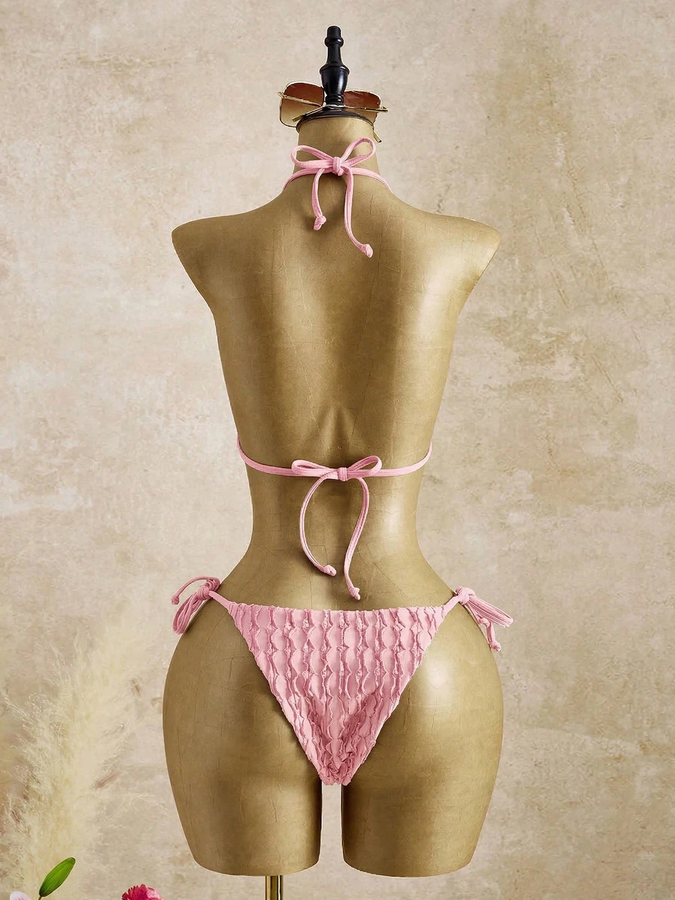 Bellisia Women's 2pcs Elegant Sexy Vintage Romantic Halter Resin