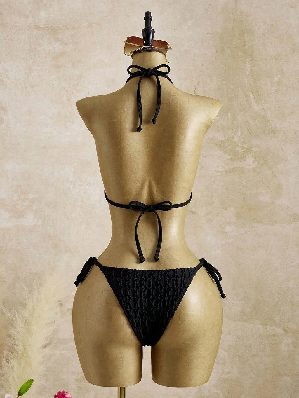 Bellisia Women's 2pcs Elegant Sexy Vintage Romantic Halter Resin