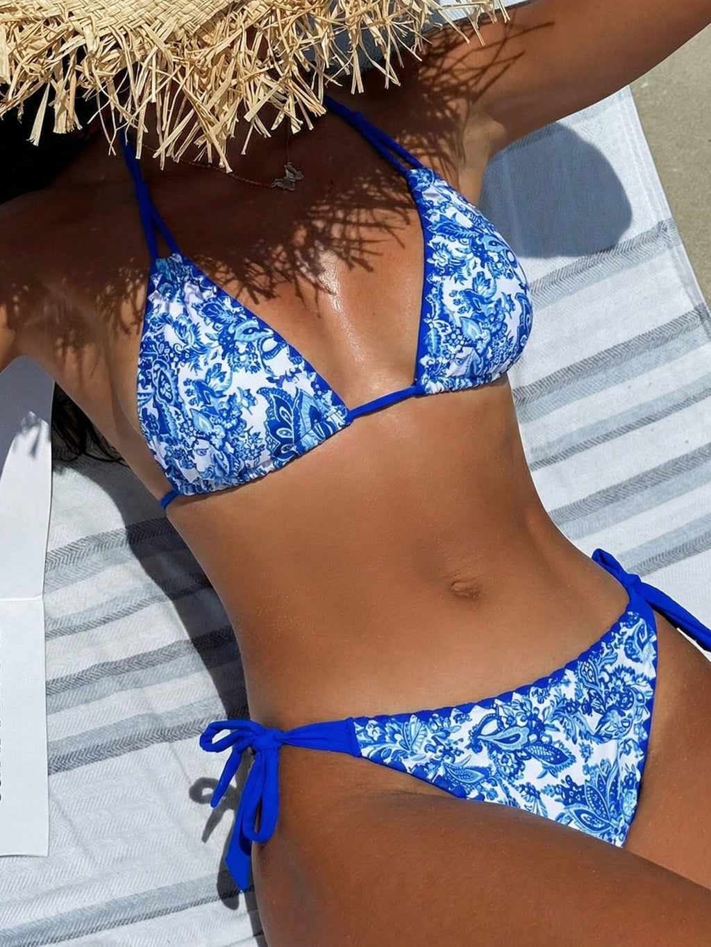 Swim Vcay Women's Fashion Shell Print Swimsuit Set