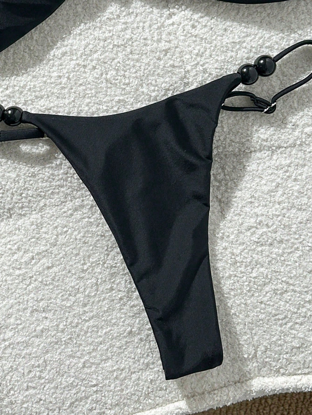 Swim Vcay Women's Fabric Multicolor All Over Print Thong Bikini Set With Spaghetti Straps And Split Details - image 15