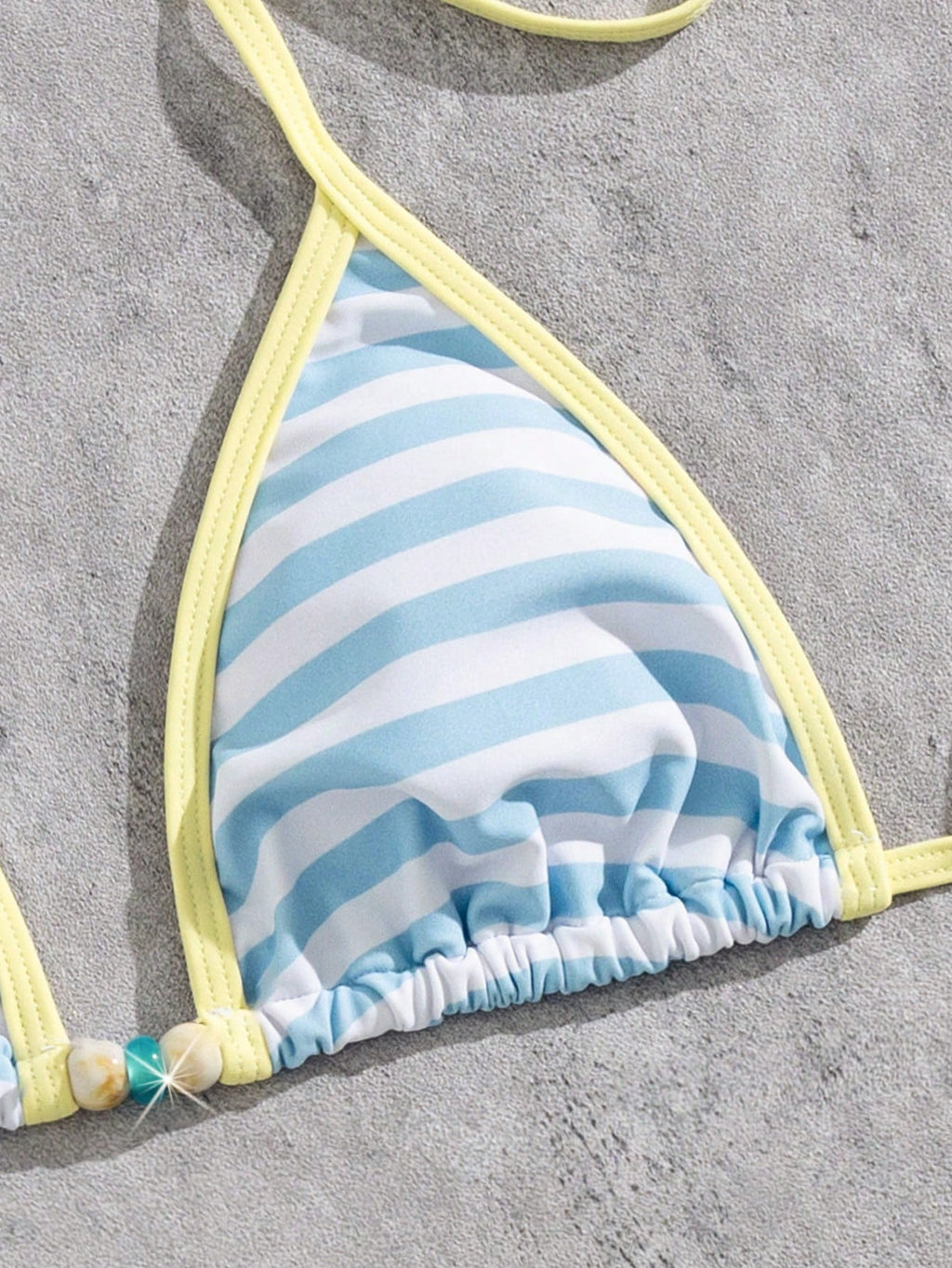 Women's Bikini Swimsuit, Vintage Yellow Polka Dot Print Retro