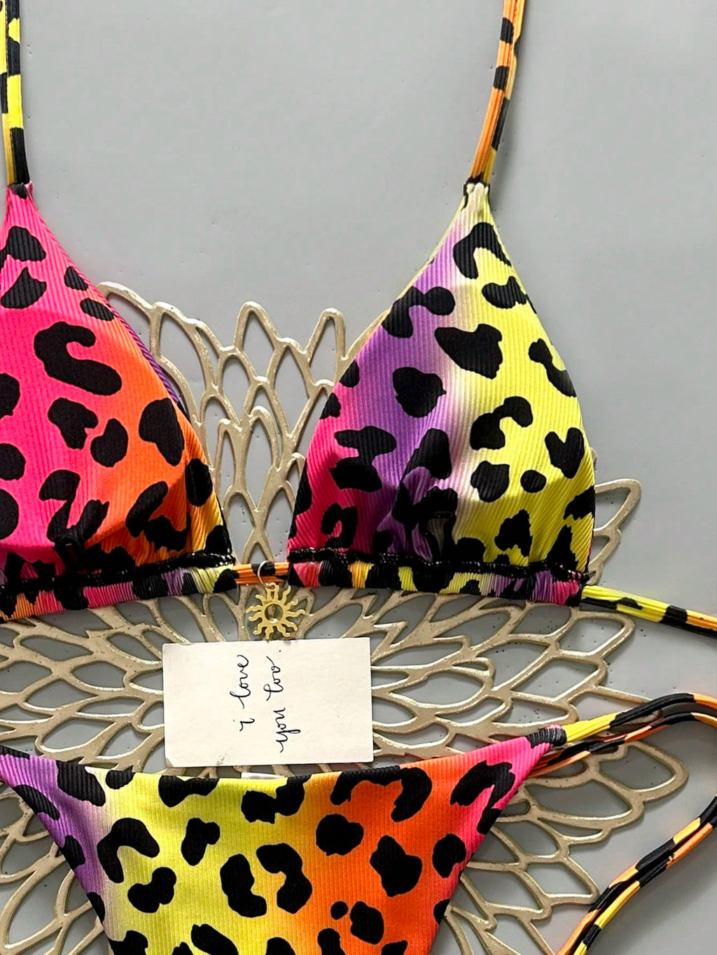 2025 Women's Sexy Leopard Print Bikini 2-Piece Swimwear Vacation
