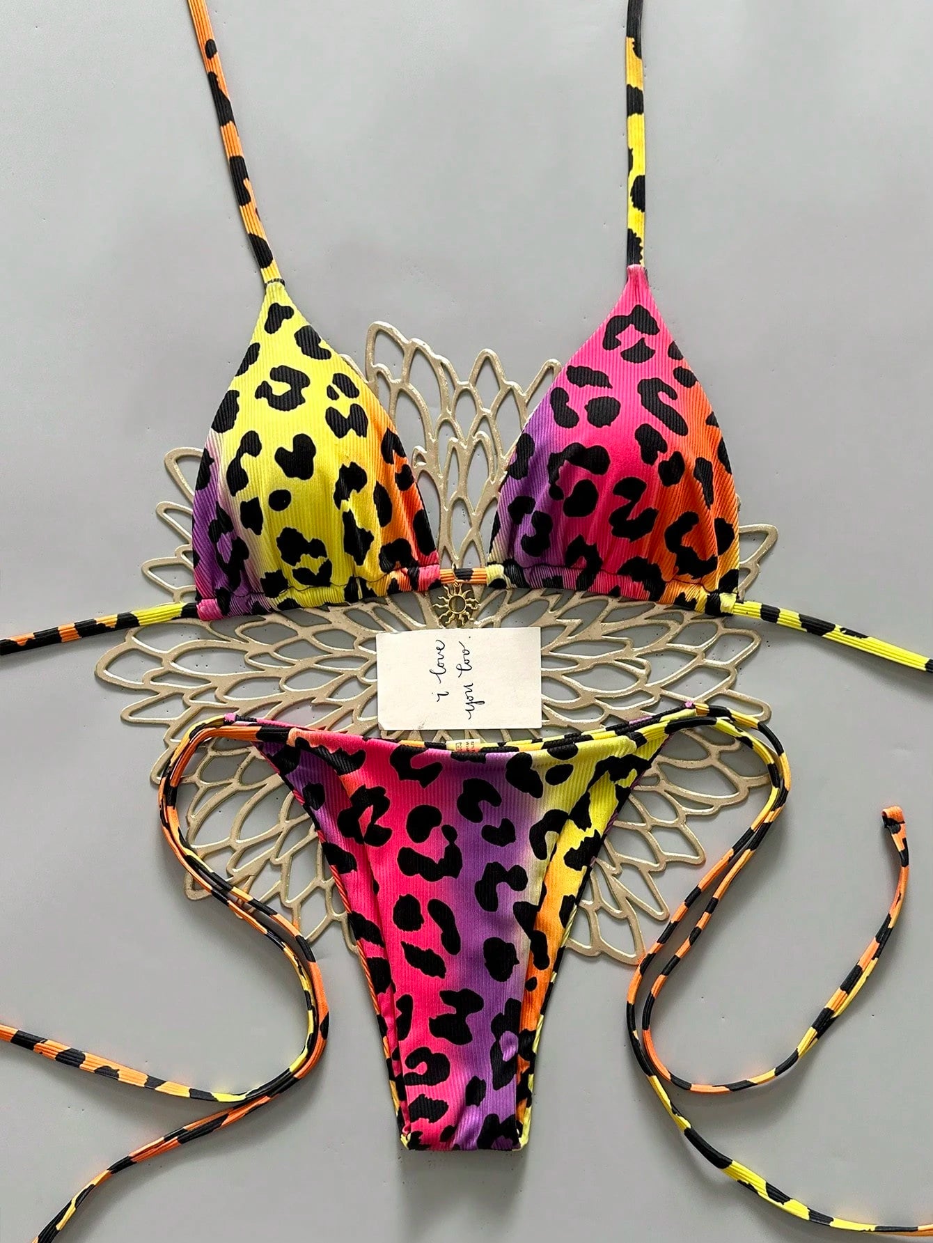 2025 Women's Sexy Leopard Print Bikini 2-Piece Swimwear Vacation