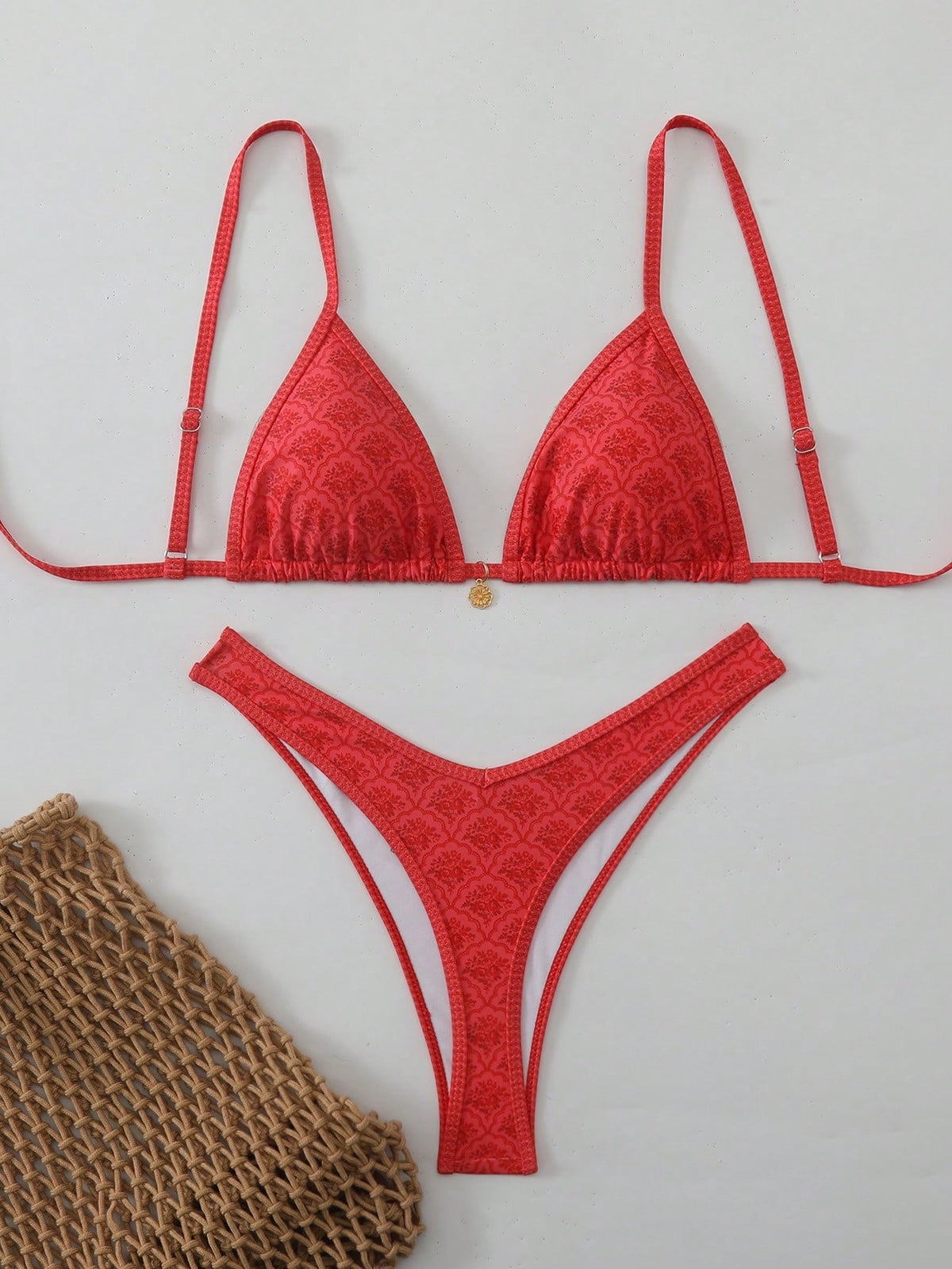 Elavelle Springbreak Women's Random Print Spaghetti Strap Sexy High
