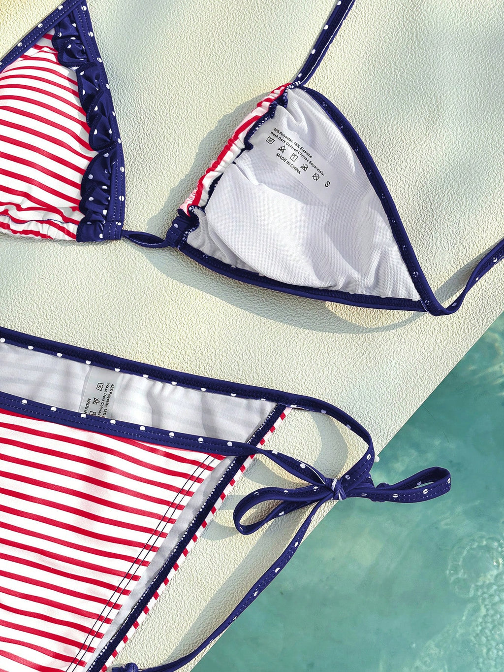 Women's Bikini Swimwear, Casual Patterned Striped Polka Dot Beach