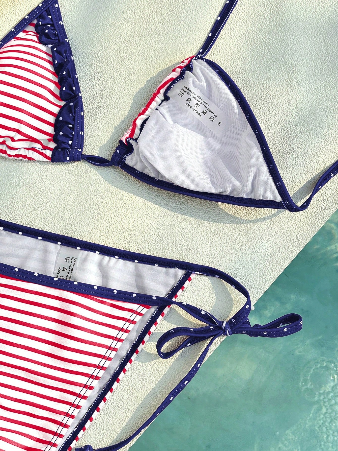 Women's Bikini Swimwear, Casual Patterned Striped Polka Dot Beach