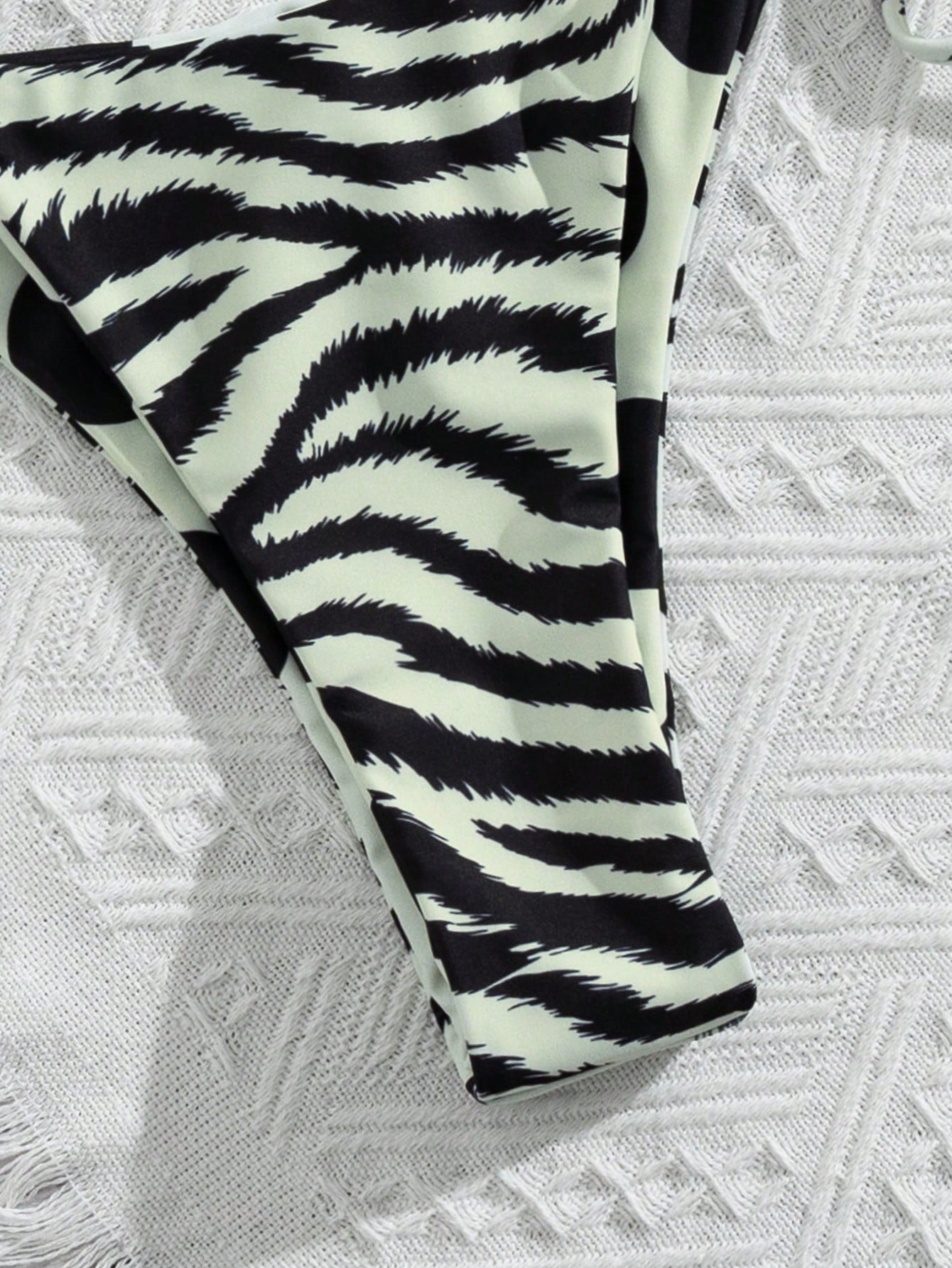 Women's Swimwear Bikini,Retro Animal Print Polka Dot Print Reversible