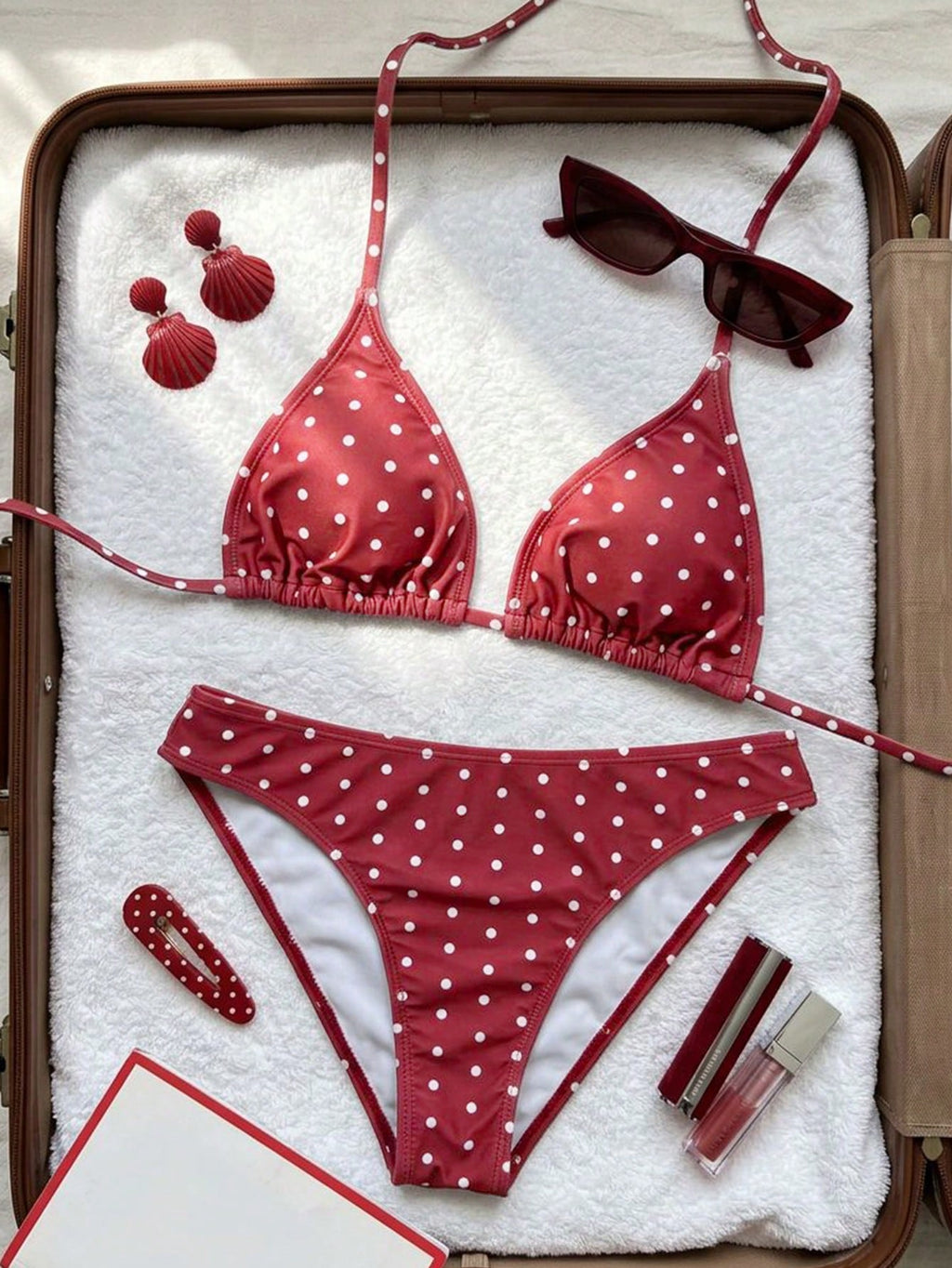 Breezaya Summer Beach Women's Halter Neck Tie Bikini Set
