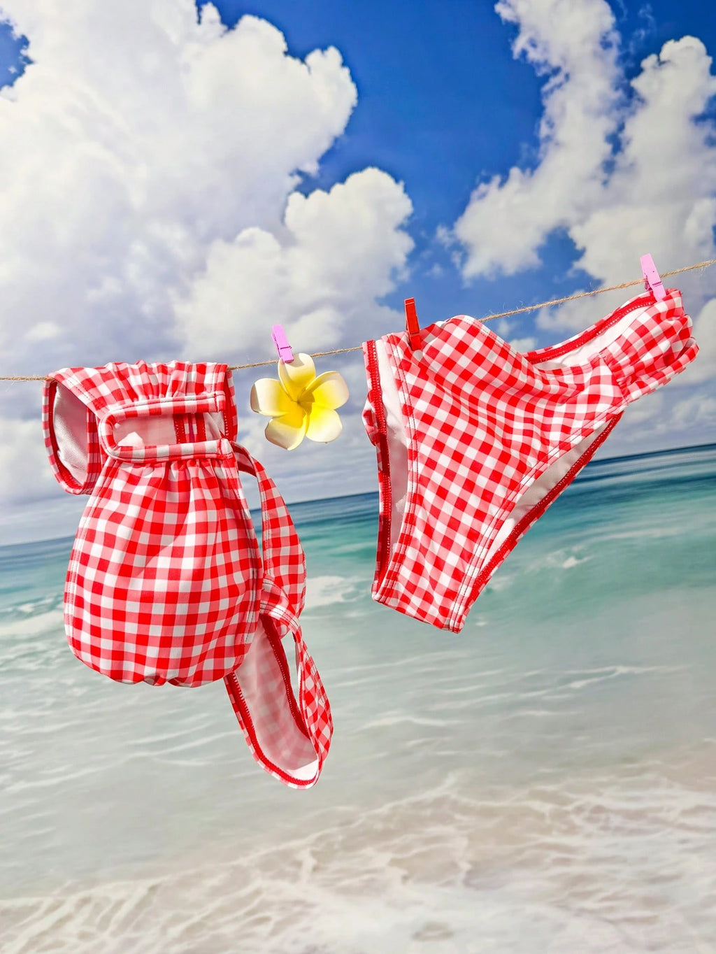 Swim Vcay Women's Summer Soft Yellow Bikini Set, U-Neck Wide Strap High Waist Ruched Two Pieces Fashionable - image 8